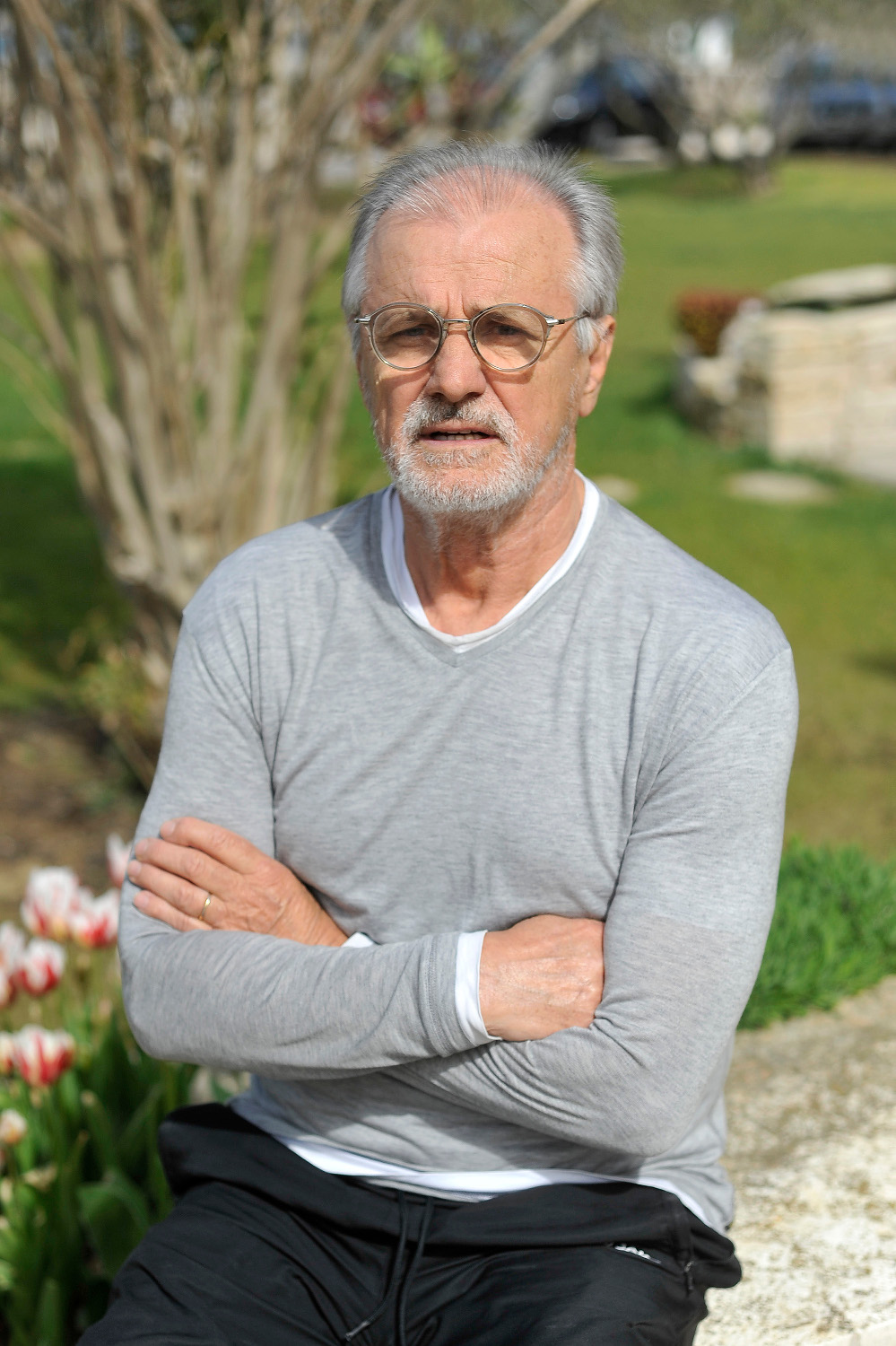 Privlaka, Zadar, 010416.
Legendarni zadarski nogometas Josip Skoblar snimljen u svojoj kuci u Privlaci kraj Zadra.
Foto: Luka Gerlanc / CROPIX