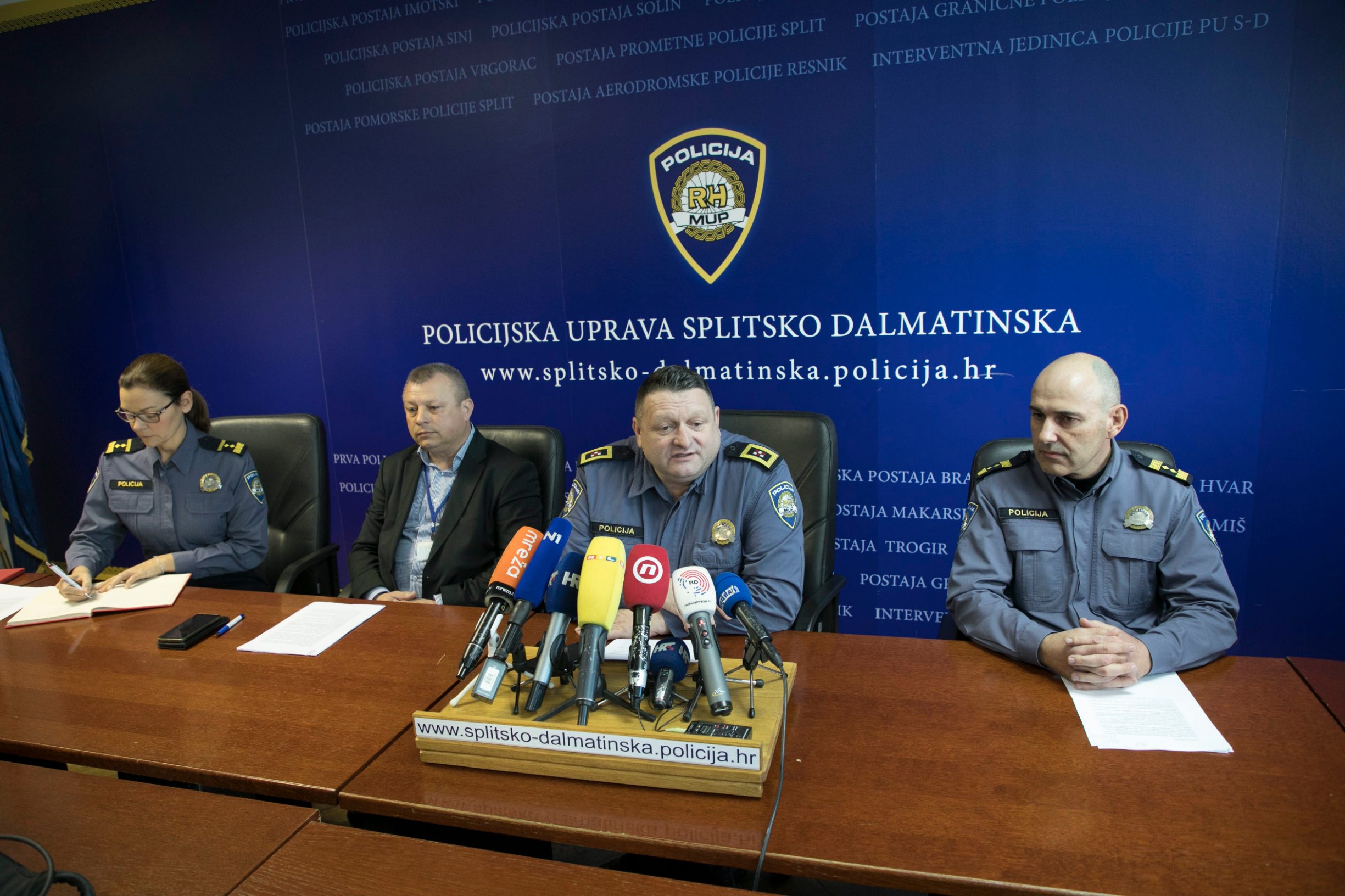 Split, 120120.
Konferencija za medije u Policijskoj upravi u vezi trostrukog ubojstva.
Foto: Vojko Basic / CROPIX
