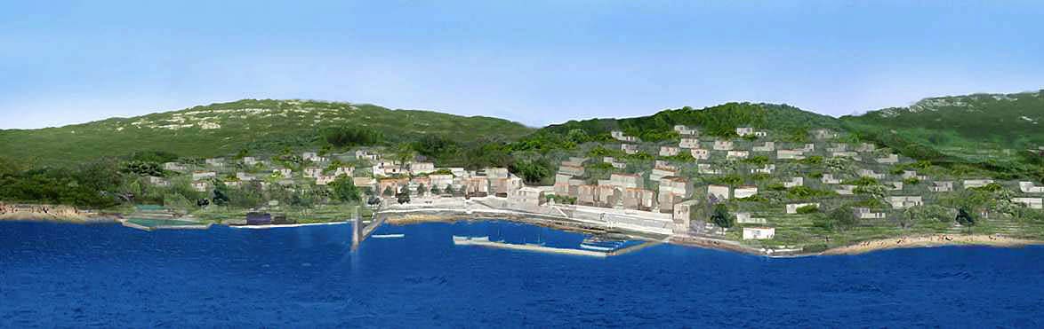 Foto arhiv sd  151105.
Zadar - Dalmacija 
Izgled uvale Prtljug na Ugljanu po projektu Dubokog plavetnila
Kompjutorska simulacija