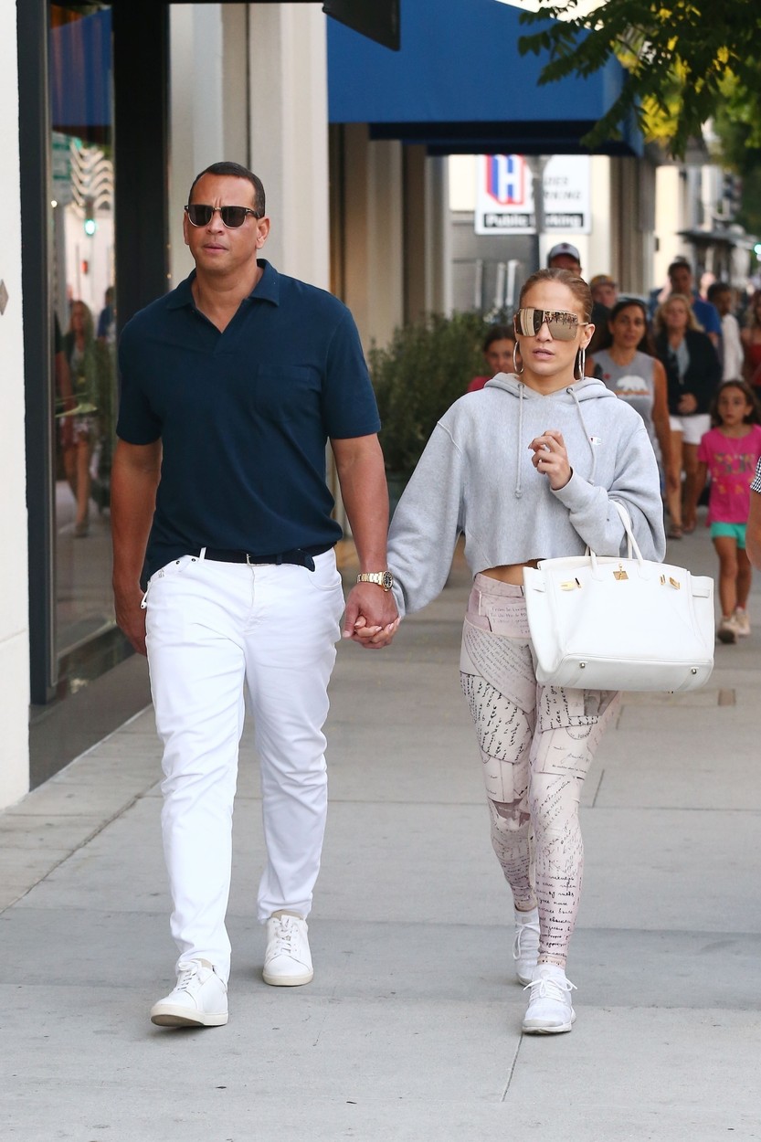 Beverly Hills, CA  - Jennifer Lopez and Alex Rodriguez go hand in hand after lunch with a friend at Via Alloro in Beverly Hills. The lovebirds walk hand in hand down the busy street headed to Tom Ford for some shopping after a bite in the 90210.

Pictured: Alex Rodriguez, Jennifer Lopez



*UK Clients - Pictures Containing Children
Please Pixelate Face Prior To Publication*, Image: 384861782, License: Rights-managed, Restrictions: , Model Release: no, Credit line: LALO-CPR / BACKGRID / Backgrid USA / Profimedia