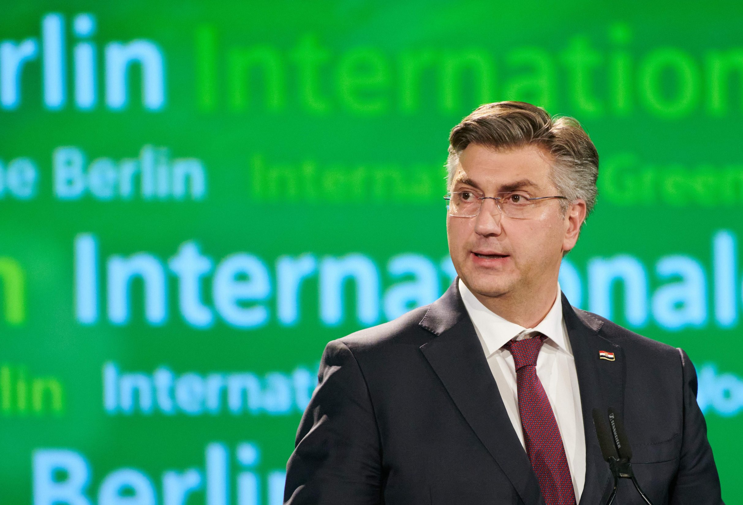 Predsjednik vlade RH Andrej Plenković prilikom uvodnog govora na Berlinskom Zelenom sajmu