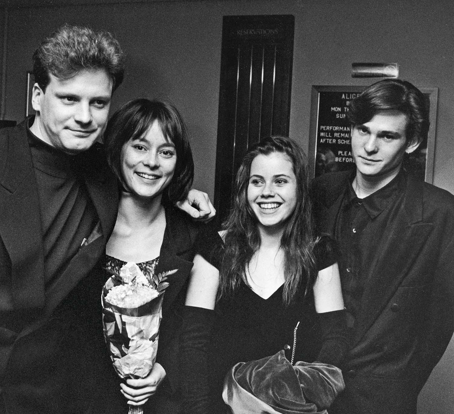 NEW YORK CITY - NOVEMBER 13:  (L-R) Actor Colin Firth, acresses Meg Tilly and Fairuza Balk and actor Henry Thomas attending the premiere of 