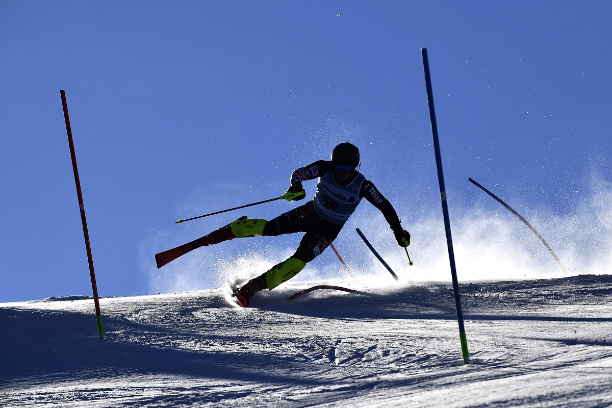 ADELBODEN, SWITZERLAND - JANUARY 12 : Filip Zubcic of Croatia in action during the Audi FIS Alpine Ski World Cup Men's Slalom on January 12, 2020 in Adelboden Switzerland. (Photo by Alain Grosclaude/Agence Zoom/Getty Images)
