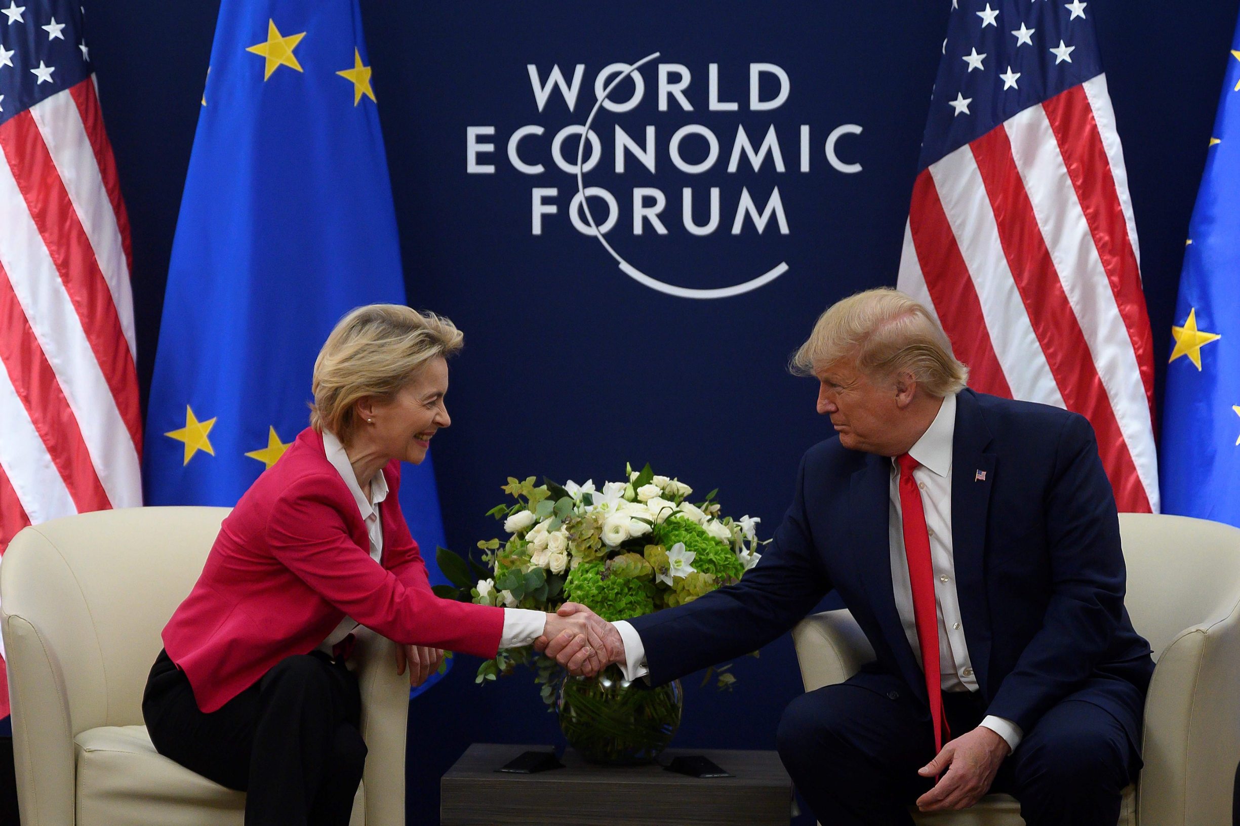 Bio je ovo prvi službeni susret nove predsjednice Europske komisije Ursule von der Leyen (lijevo) i predsjednika SAD-a Donalda Trumpa, na kojem su se obećali maksimalno angažirati oko deblokade trgovinskih pregovora