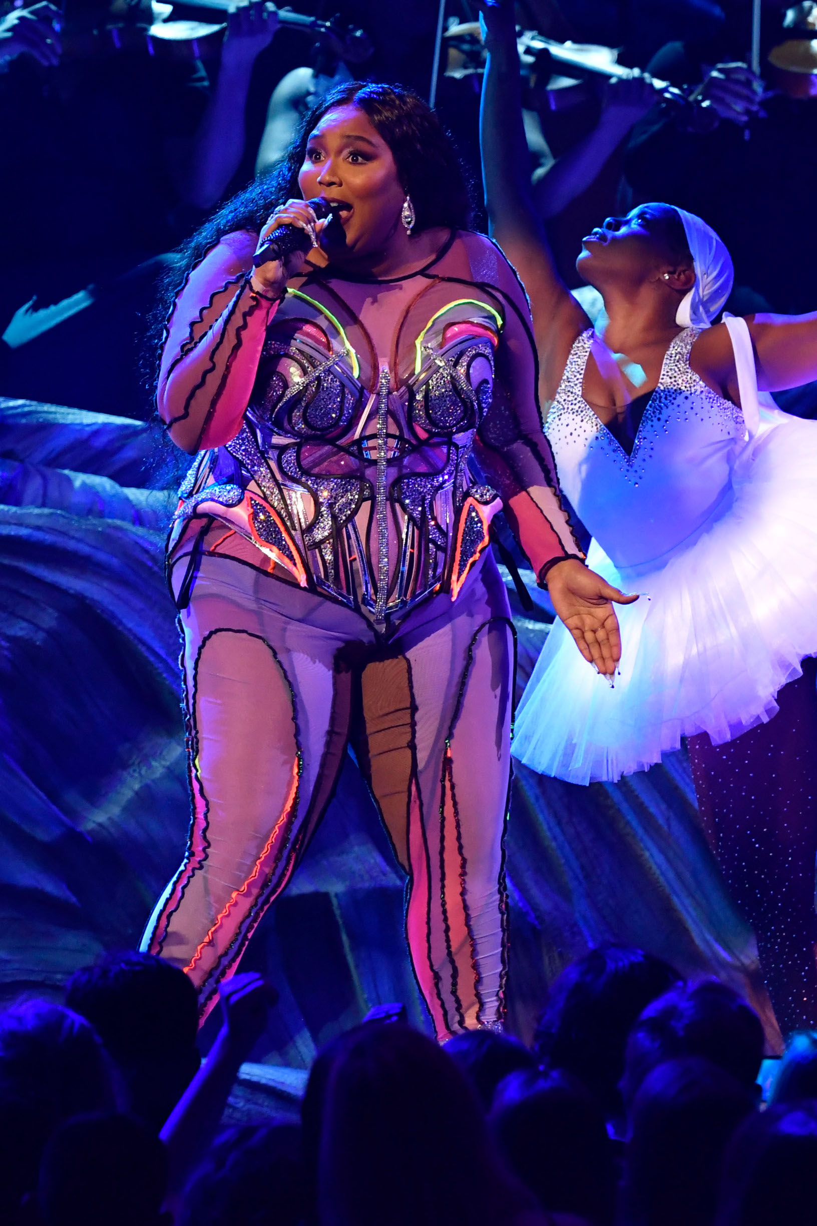 Jan 26, 2020; Los Angeles, CA, USA;  Lizzo performs ŇTruth HurtsÓ during the 62nd annual GRAMMY Awards on Jan. 26, 2020 at the STAPLES Center in Los Angeles, Calif., Image: 494944635, License: Rights-managed, Restrictions: *** World Rights ***, Model Release: no, Credit line: USA TODAY Network / ddp USA / Profimedia