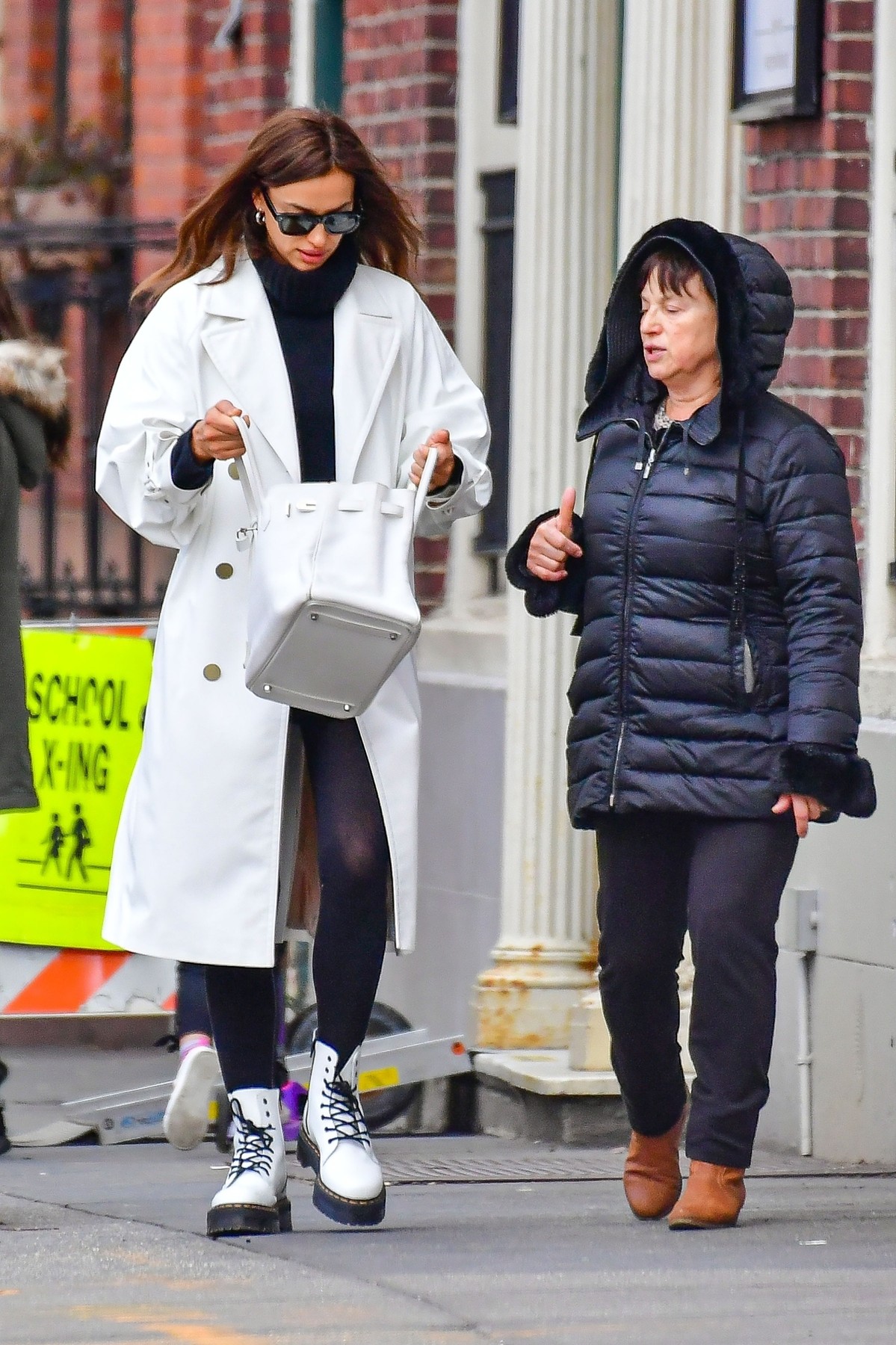 New York, Ny  - *EXCLUSIVE*  - Irina Shayk looks happy while shopping with her mother Olga Shaykhlislamova. Irina stands out in a large white trench coat, black turtleneck, black leggings, and white and black boots.

BACKGRID USA 27 JANUARY 2020, Image: 495080063, License: Rights-managed, Restrictions: RIGHTS: WORLDWIDE EXCEPT IN FRANCE, GERMANY, POLAND, Model Release: no, Credit line: Skyler2018 / BACKGRID / Backgrid USA / Profimedia