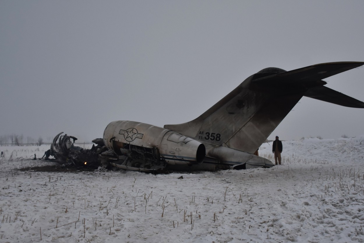 (200127) -- GHAZNI (AFGHANISTAN), Jan. 27, 2020 () -- Photo taken on Jan. 27, 2020 shows the wreckage of the crashed plane in Deh Yak district of Ghazni province, Afghanistan. The Afghan Taliban claimed Monday that its fighters shot down a U.S. forces' aircraft in eastern Ghazni province. The U.S. military said on Monday that it is monitoring the situation following reports of a U.S. aircraft crash in Afghanistan., Image: 495112699, License: Rights-managed, Restrictions: WORLD RIGHTS excluding China - Fee Payable Upon Reproduction - For queries contact Avalon.red - sales@avalon.red London: +44 (0) 20 7421 6000 Los Angeles: +1 (310) 822 0419 Berlin: +49 (0) 30 76 212 251, Model Release: no, Credit line: Xinhua/Avalon.red / Avalon Editorial / Profimedia