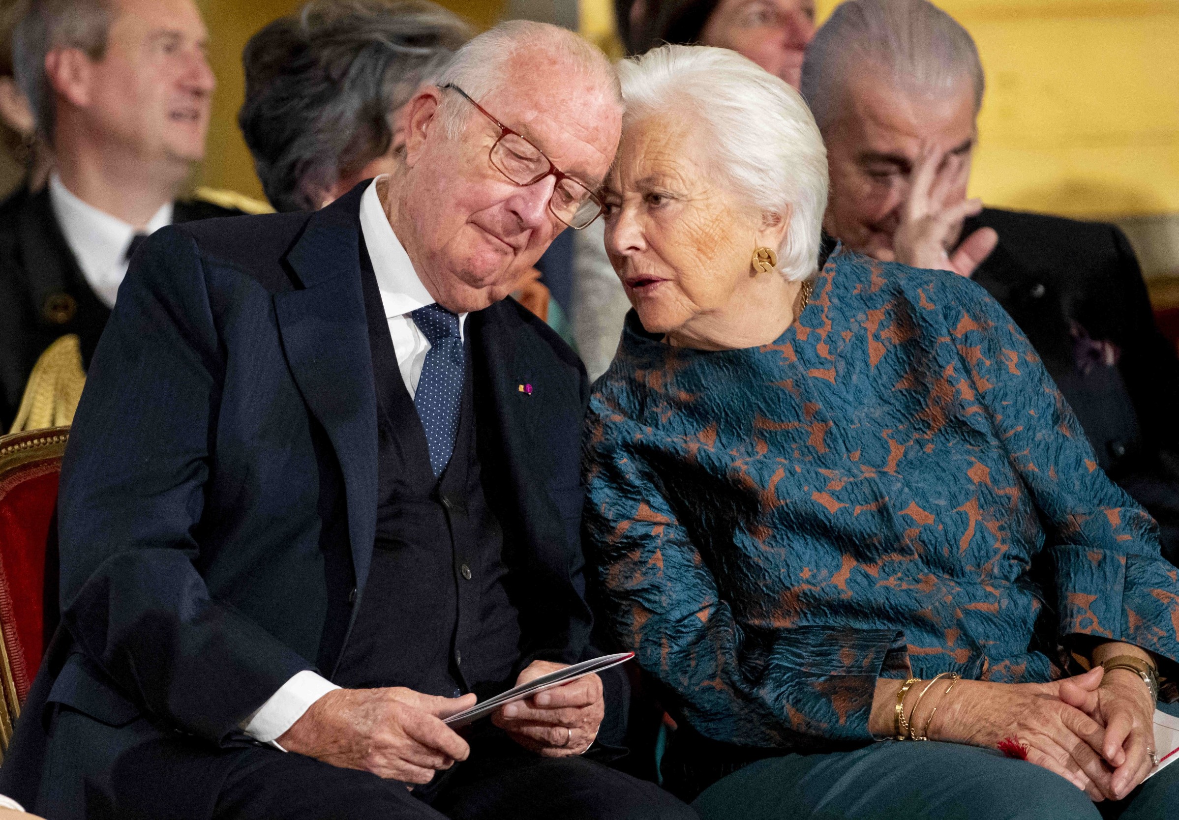 King Albert II and Queen Paola during a celebration for the 18th birthday of Princess Elisabeth at the Royal Palace in Brussels, Belgium on October 25, 2019., Image: 478911726, License: Rights-managed, Restrictions: , Model Release: no, Credit line: Utrecht Robin/ABACAPRESS.COM / Abaca Press / Profimedia