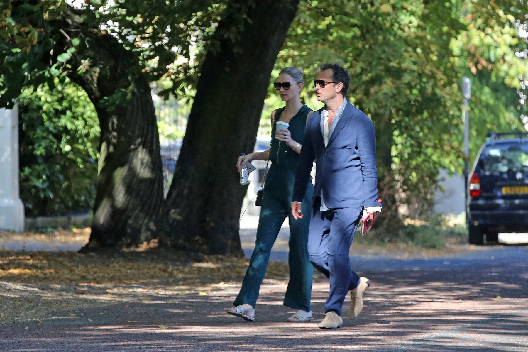 EXCLUSIVE: Jude Law looks dapper in a navy suit as he joins his typically chic wife Phillipa Coan during a stroll in London
The actor, 46, looked dapper in a navy suit as he strolled along, carrying a copy of Carol Ann Duffy's Armistice: A Laureate's Choice of Poems of War and Peace.
21 Sep 2019, Image: 472260822, License: Rights-managed, Restrictions: NO Australia, Germany, New Zealand, United Kingdom, Model Release: no, Credit line: MEGA / The Mega Agency / Profimedia