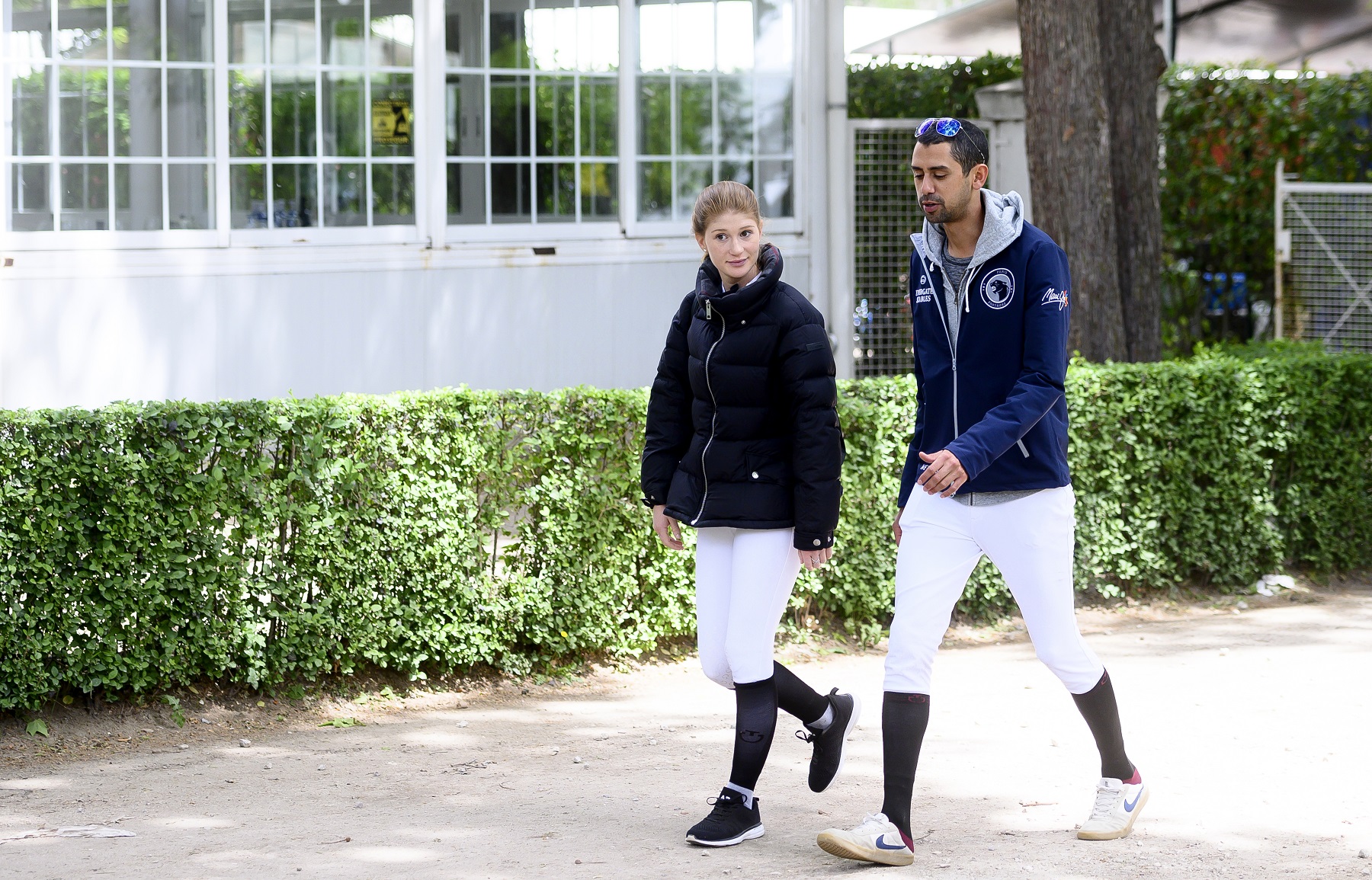 MADRID, SPAIN - MAY 17: Jennifer Gates and Nayel Nassar during Madrid-Longines Champions, the International Global Champions Tour at Club de Campo Villa de Madrid on May 17, 2019 in Madrid, Spain. (Photo by Samuel de Roman/Getty Images)