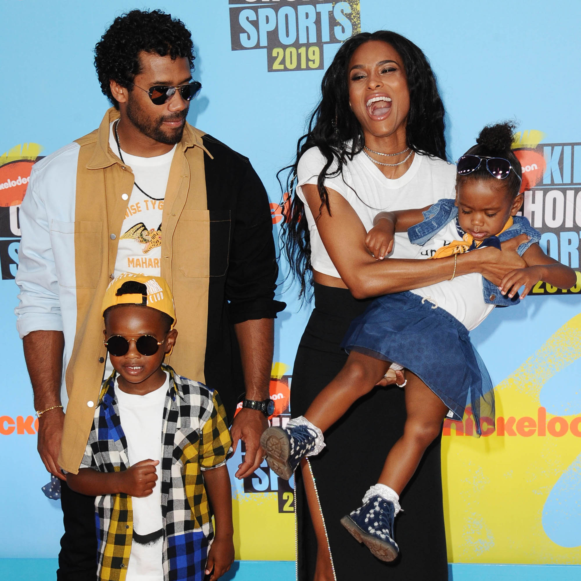 , Santa Monica, CA -20190711- 2019 Nickelodeon Kids` Choice Sports Awards

-PICTURED: Russell Wilson and Ciara With Children (Future and Sienna)
-, Image: 457494354, License: Rights-managed, Restrictions: , Model Release: no, Credit line: Sara De Boer / INSTAR Images / Profimedia