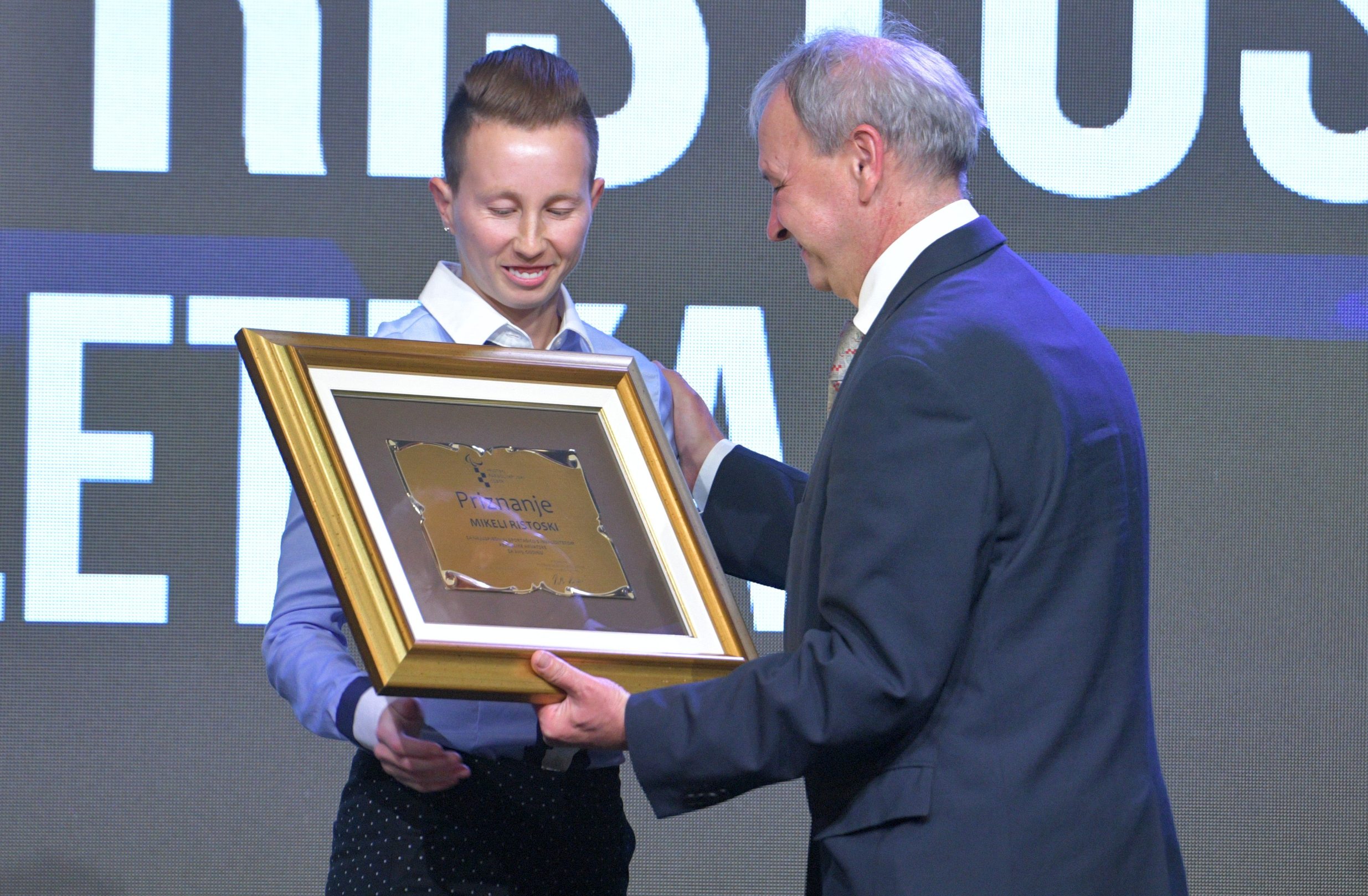 Zagreb, 300120.
Hotel Sheraton.
Dan hrvatskog paraolimpiskog sporta i 23. proglasenje najuspjesnijih sportasa s invaliditetom.
Na fotografiji: Mikela Ristovski.
Foto: Srdjan Vrancic / CROPIX