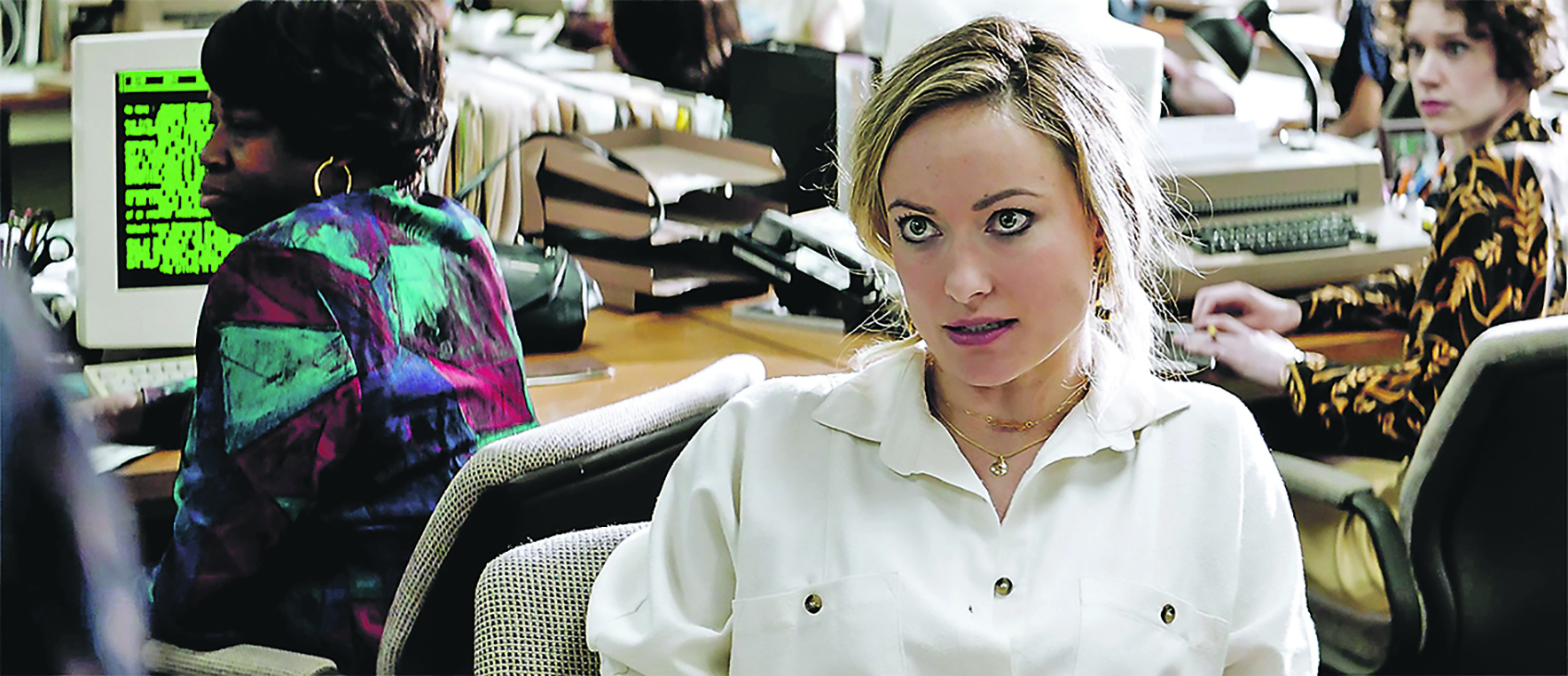 USA. Olivia Wilde  in a scene from the ©Warner Bros new movie: Richard Jewell (2019).
Plot: American security guard, Richard Jewell (Paul Walter Hauser), heroically saves thousands of lives from an exploding bomb at the 1996 Olympics, but is unjustly vilified by journalists and the press who falsely report that he was a terrorist., Image: 478303581, License: Rights-managed, Restrictions: Supplied by Landmark Media. Editorial Only. Landmark Media is not the copyright owner of these Film or TV stills but provides a service only for recognised Media outlets., Model Release: no, Credit line: Supplied by LMK / Landmark / Profimedia