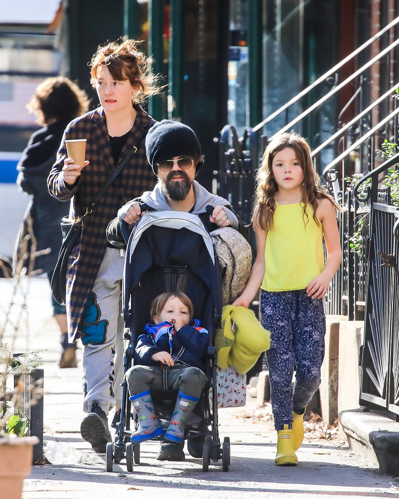 01/13/2020 EXCLUSIVE: Peter Dinklage and family were spotted taking a family stroll in New York City. The 'Game of Thrones' star wore a black beanie and a grey hoodie. Erica Schmidt wore a plaid wool coat, grey sweats, and black boots., Image: 492562955, License: Rights-managed, Restrictions: Exclusive NO usage without agreed price and terms. Please contact sales@theimagedirect.com, Model Release: no, Credit line: TheImageDirect.com / The Image Direct / Profimedia