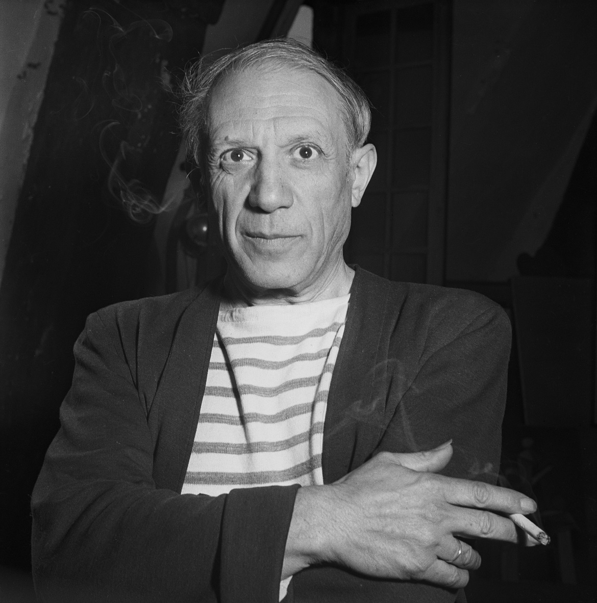 FRANCE. Paris. September, 1944. Pablo Picasso in his studio on rue Grands Augustins., Image: 467817033, License: Rights-managed, Restrictions: , Model Release: no, Credit line: Robert Capa © International Center of Photography / Magnum Photos / Profimedia