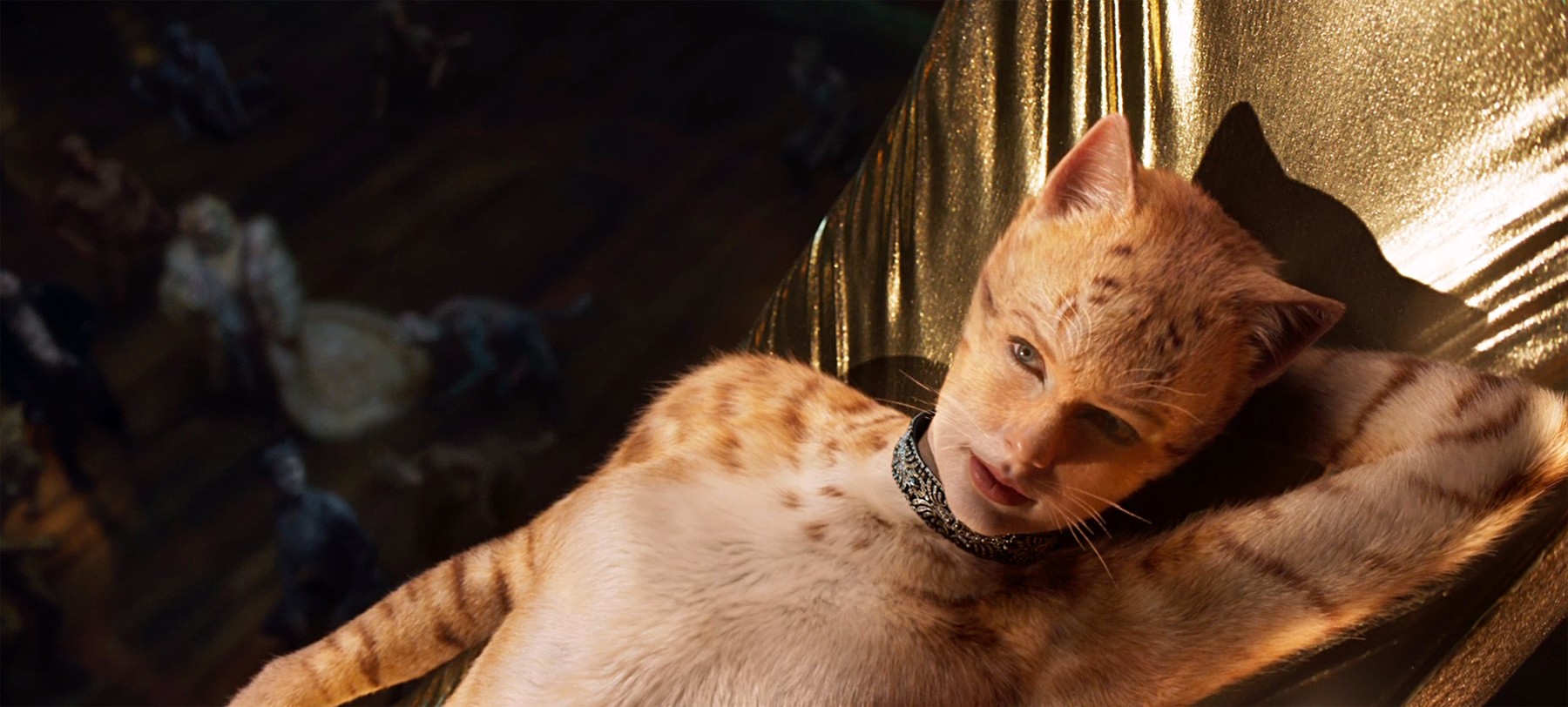 USA. Taylor Swift  in a scene from the ©Universal Pictures new movie: Cats (2019). 
Plot: A tribe of cats called the Jellicles must decide yearly which one will ascend to the Heaviside Layer and come back to a new Jellicle life., Image: 486679040, License: Rights-managed, Restrictions: Supplied by Landmark Media. Editorial Only. Landmark Media is not the copyright owner of these Film or TV stills but provides a service only for recognised Media outlets., Model Release: no, Credit line: Supplied by LMK / Landmark / Profimedia