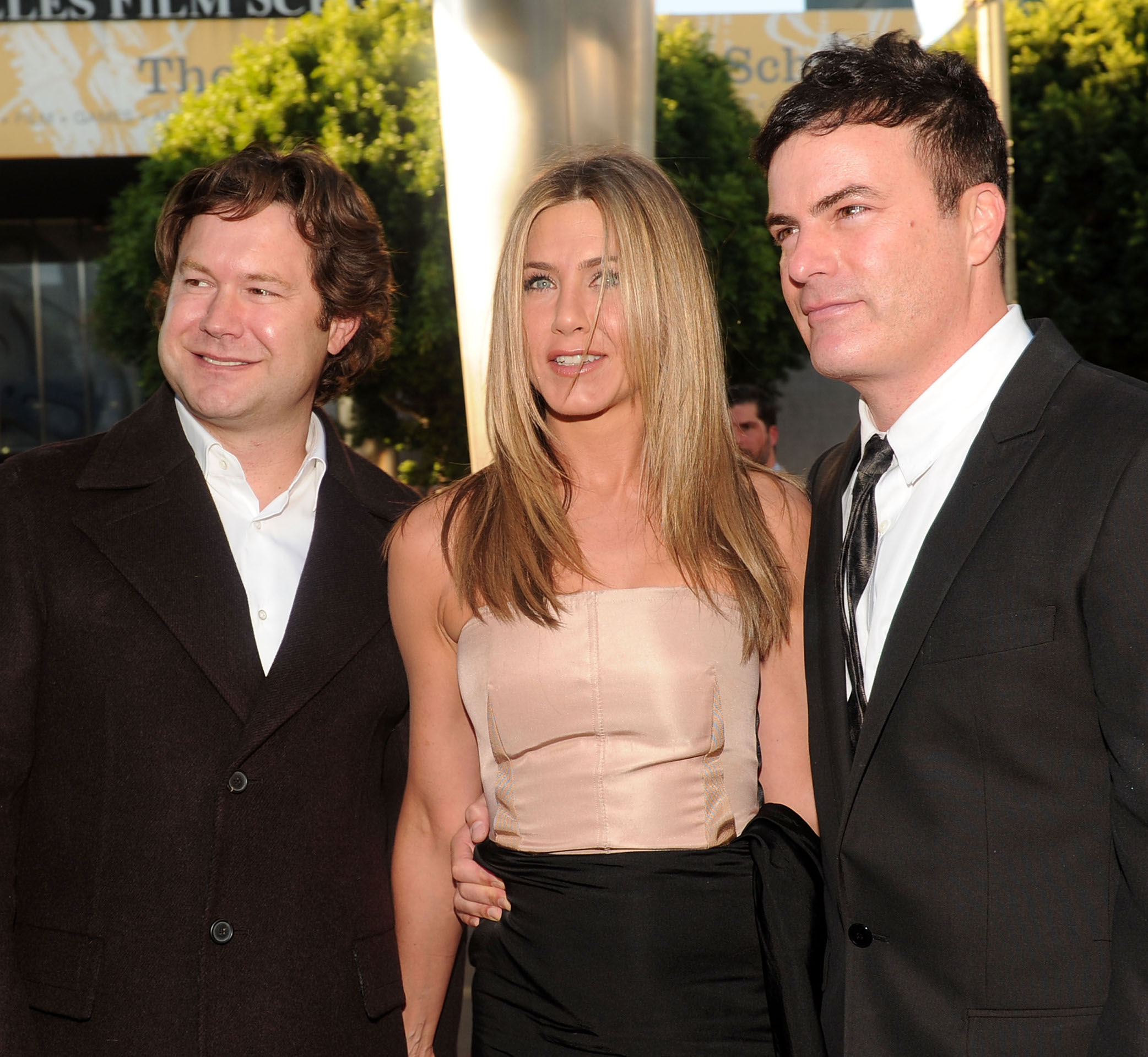 LOS ANGELES, CA - AUGUST 16:  (L-R) Director Josh Gordon, actress/producer Jennifer Aniston, and director Will Speck arrive at the premiere of Miramax's 