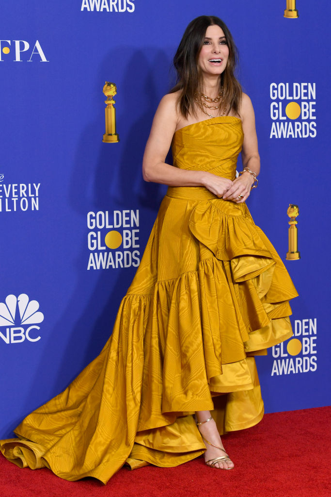 BEVERLY HILLS, CALIFORNIA - JANUARY 05: Sandra Bullock poses in the press room during the 77th Annual Golden Globe Awards at The Beverly Hilton Hotel on January 05, 2020 in Beverly Hills, California. (Photo by Kevin Winter/Getty Images)