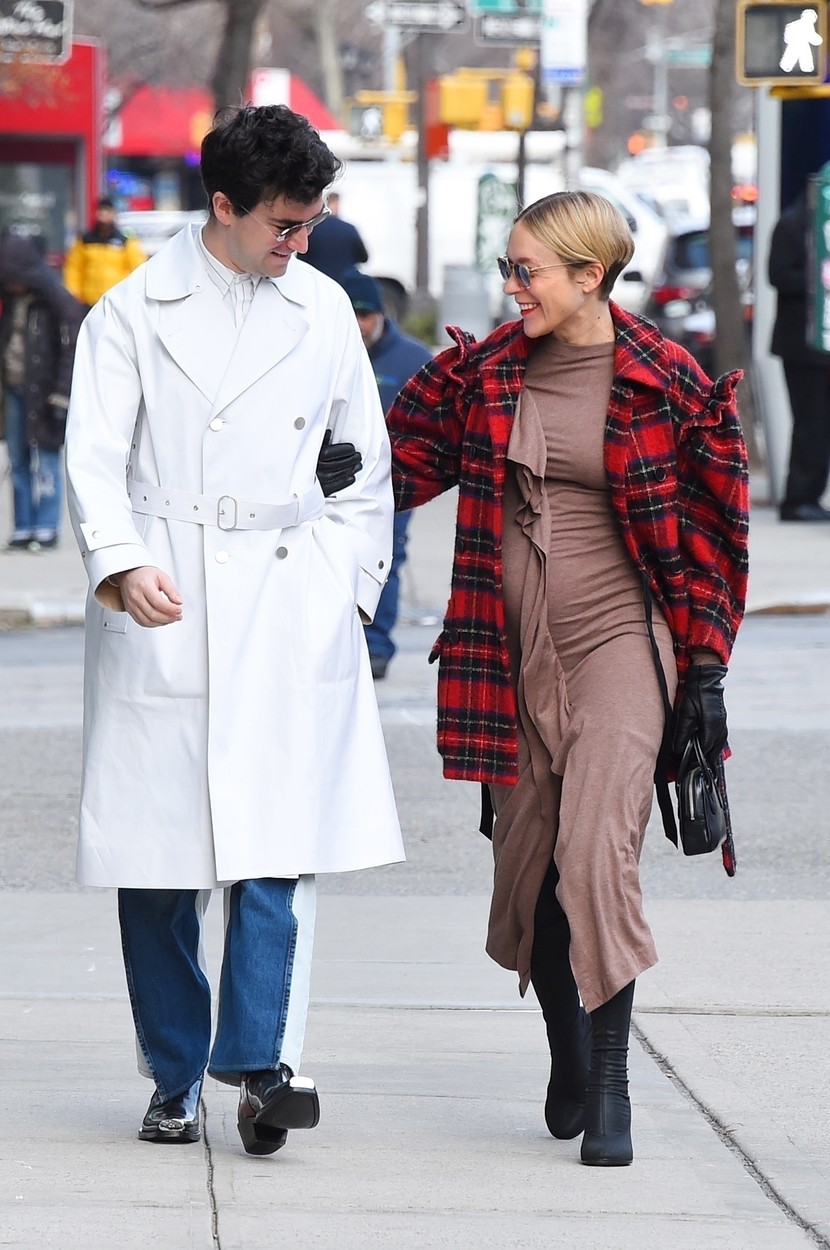 *PREMIUM-EXCLUSIVE* New York, NY  - *EXCLUSIVE*  -  **WEB EMBARGO UNTIL 3 PM EST ON JANUARY 7, 2020** Baby News! Chloë Sevigny happily shows off her growing baby bump for the first time as she is spotted on a PDA filled stroll with gallery director boyfriend Sinisa Mackovic. The pair put on a very loved up display as they walked through SoHo with the 45 year old actress showing off her growing bump in a fitted sweater dress topped with a plaid coat. *Shot on January 6, 2020*

BACKGRID USA 7 JANUARY 2020, Image: 491457299, License: Rights-managed, Restrictions: , Model Release: no, Credit line: JosiahW / BACKGRID / Backgrid USA / Profimedia