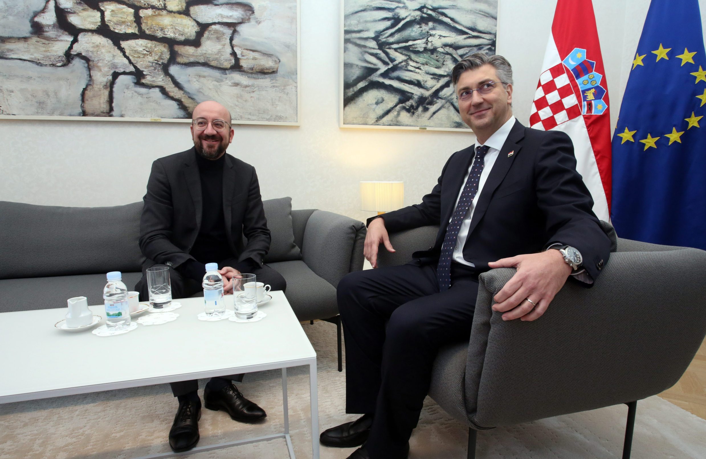 Predsjednik Vlade Andrej Plenković sastao se s predsjednikom Europskog vijeća Charlesom Michelom
