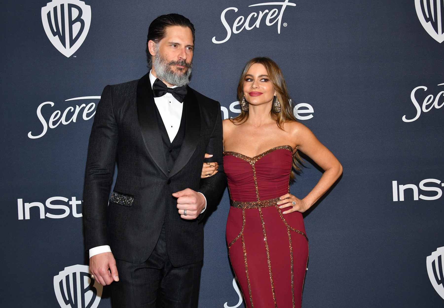 BEVERLY HILLS, CALIFORNIA - JANUARY 05: (L-R) Joe Manganiello and Sofía Vergara attend the 21st Annual Warner Bros. And InStyle Golden Globe After Party at The Beverly Hilton Hotel on January 05, 2020 in Beverly Hills, California. (Photo by Amy Sussman/Getty Images)
