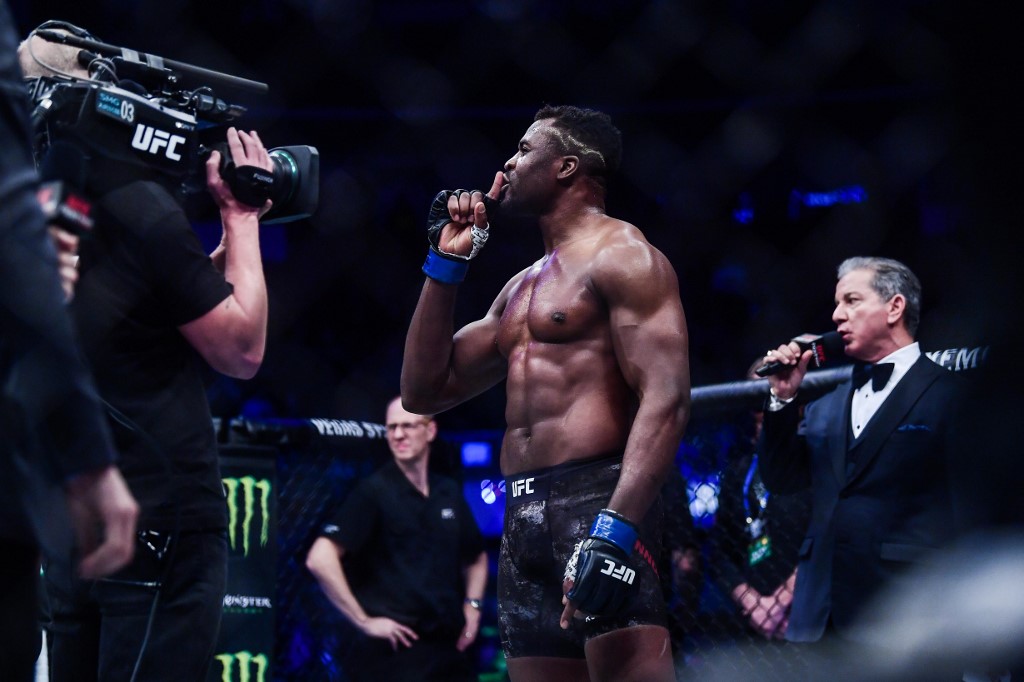 Francis Ngannou of Cameroon and France (blue gloves) reacts against Curtis Blaydes of America (red gloves) during the UFC Fight Night at Cadillac Arena in Beijing, China, 24 November 2018.

Talk of Francis Ngannou's demise has been greatly exaggerated. 'The Predator' came into his rematch with Curtis Blaydes in China on Saturday riding a two-fight losing streak where his skill looked remedial at best. But in the main event of UFC Fight Night 141, Ngannou showed off the power that made him famous early on in his career by stopping Blaydes in 44 seconds of the first round. Ngannou smashed Blaydes with a huge overhand right that sent 'Razor' face first to the canvas. Ngannou followed up quickly with additional shots as Blaydes tried to scramble to his feet, but continued to drop with more shots reigning down. Ngannou took Blaydes' back and continued his onslaught, connecting with a left hand that put Blaydes back on the canvas one last time before the referee called a stop to the bout.