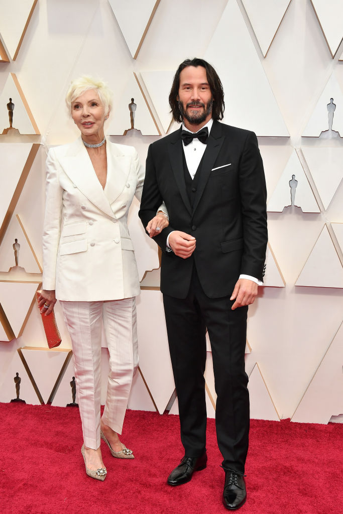 HOLLYWOOD, CALIFORNIA - FEBRUARY 09: Patricia Taylor (L) and Keanu Reeves attends the 92nd Annual Academy Awards at Hollywood and Highland on February 09, 2020 in Hollywood, California. (Photo by Amy Sussman/Getty Images)