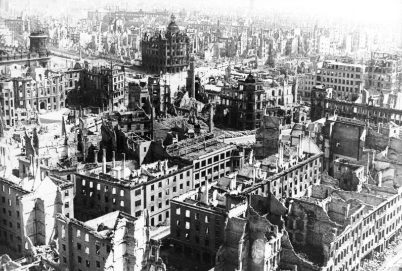 HARROWING FOOTAGE from the Second World War showing the annihilation of the German city of Dresden by Allied forces has resurfaced today, on the anniversary of the beginning of three days of intensive bombing by British and American bombers. Video from 1945, shown as part of an American news report, shows the night-time incendiary attacks undertaken by the RAF on the night of the 13th February. One shot from the footage also shows one of the RAF planes being struck by an anti-aircraft gun, which the narrator describes as a ‘scarecrow’ in his voiceover. The second half of the clip shows American bombers moving over the city the following day, where they continued to drop a huge number of bombs on the city down below. At the time Dresden remained Germany’s largest city to not have been directly targeted by the allies / Bundesarchiv / mediadrumworld.com, Image: 363132199, License: Rights-managed, Restrictions: , Model Release: no, Credit line: Bundesarchiv / mediadrumworld.co / Media Drum World / Profimedia