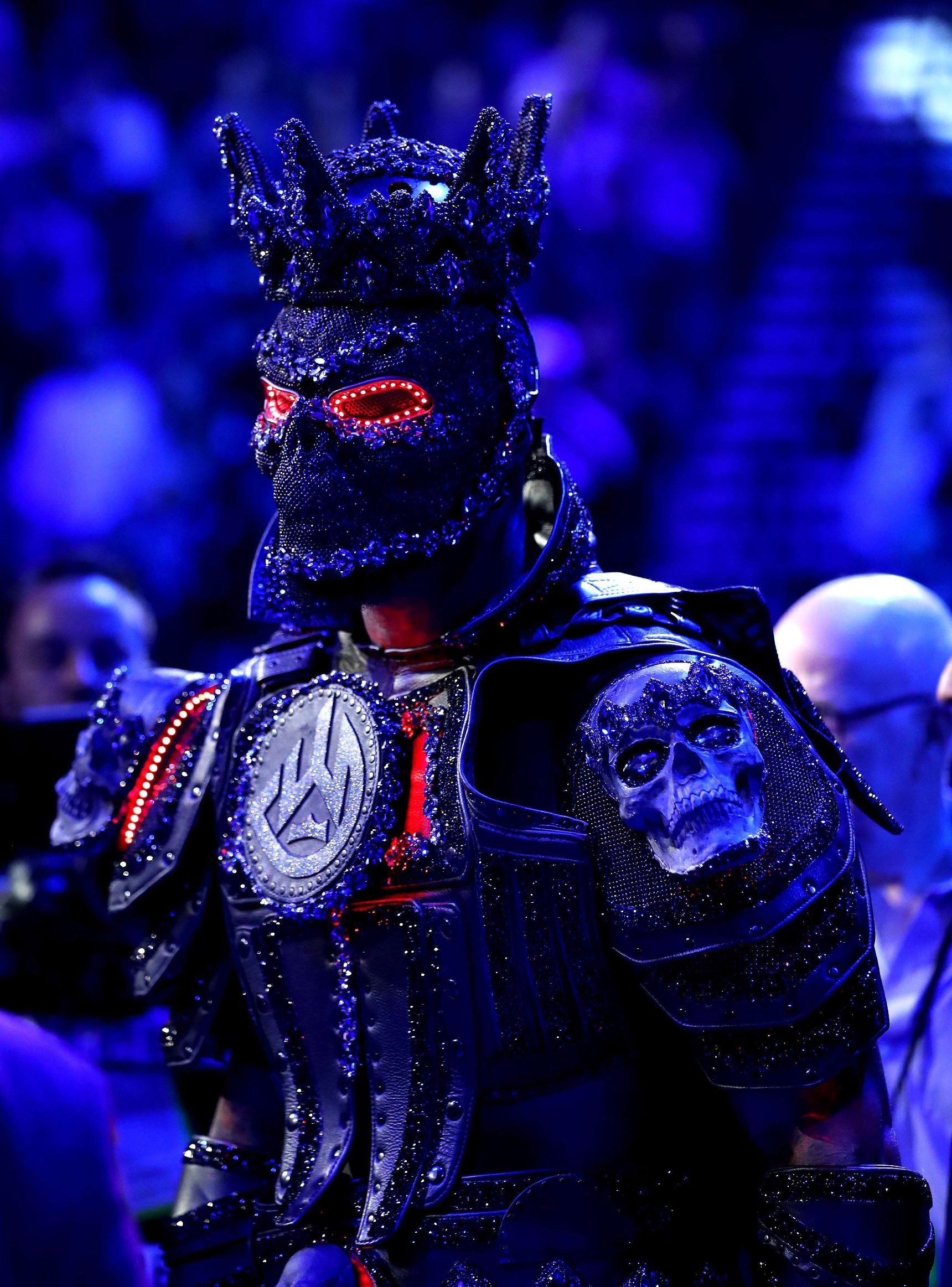 LAS VEGAS, NEVADA - FEBRUARY 22: Deontay Wilder enters the ring prior to the Heavyweight bout for Wilder's WBC and Fury's lineal heavyweight title against Tyson Fury on February 22, 2020 at MGM Grand Garden Arena in Las Vegas, Nevada.   Al Bello/Getty Images/AFP
== FOR NEWSPAPERS, INTERNET, TELCOS & TELEVISION USE ONLY ==