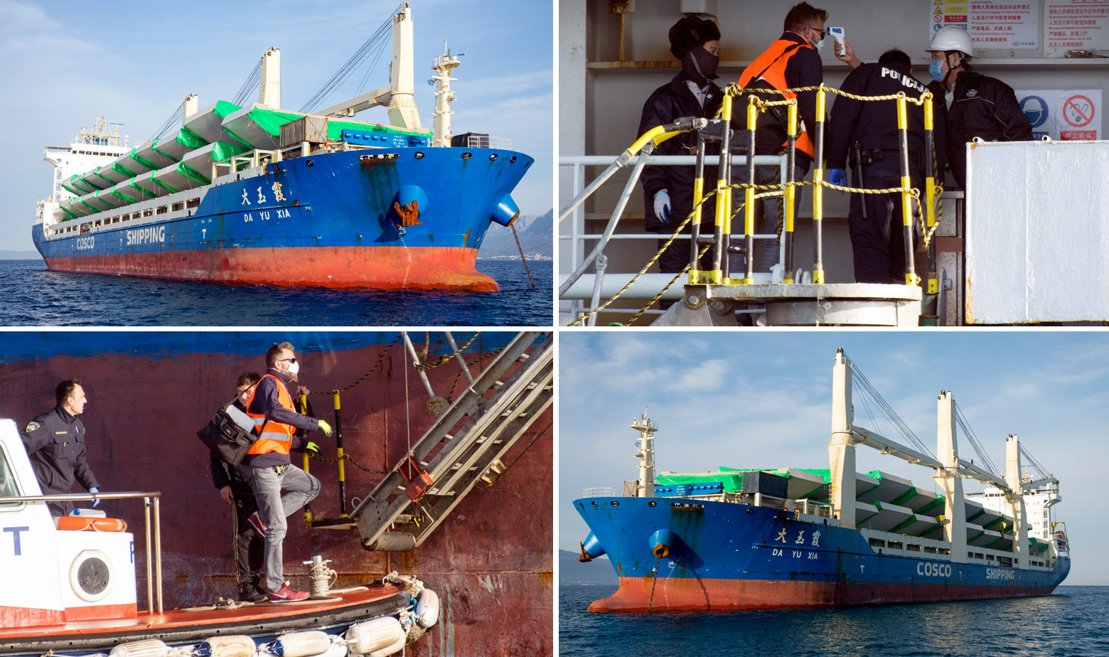 Sanitarna inspekcija i policija pregledavaju kineski brod DA YU XIA