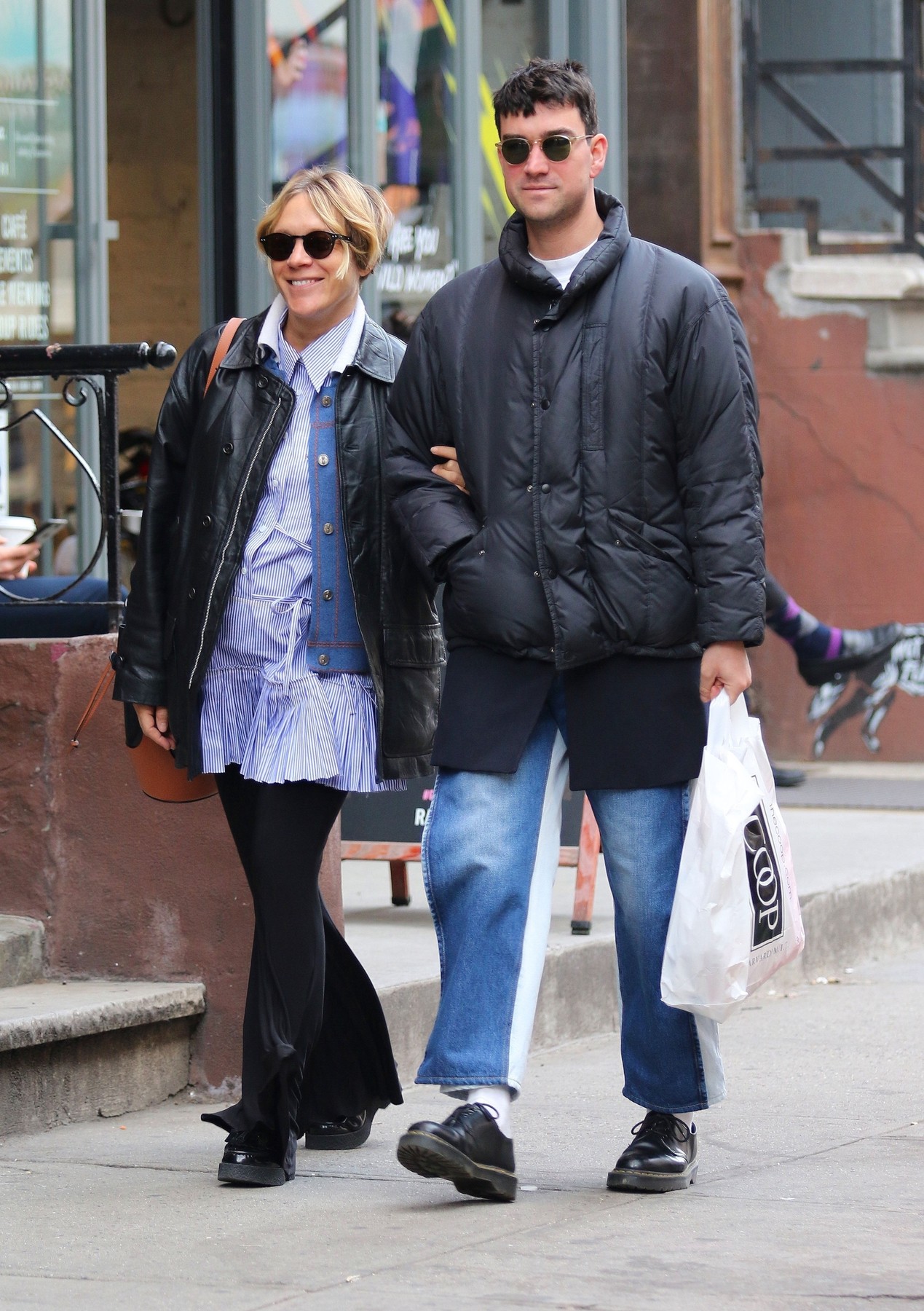 New York City, NY  - Chloe Sevigny and boyfriend Sinisa Mackovic are all smiles while shopping for baby clothes in Manhattan's Soho area.  The pregnant star looked to be in a great mood as she was smiling while shopping at 