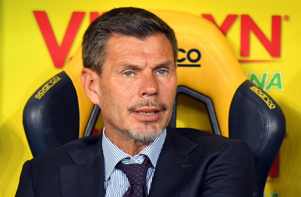 VERONA, ITALY - SEPTEMBER 15:  Zvonimir Boban of AC Milan  looks on during the Serie A match between Hellas Verona and AC Milan at Stadio Marcantonio Bentegodi on September 15, 2019 in Verona, Italy.  (Photo by Alessandro Sabattini/Getty Images)