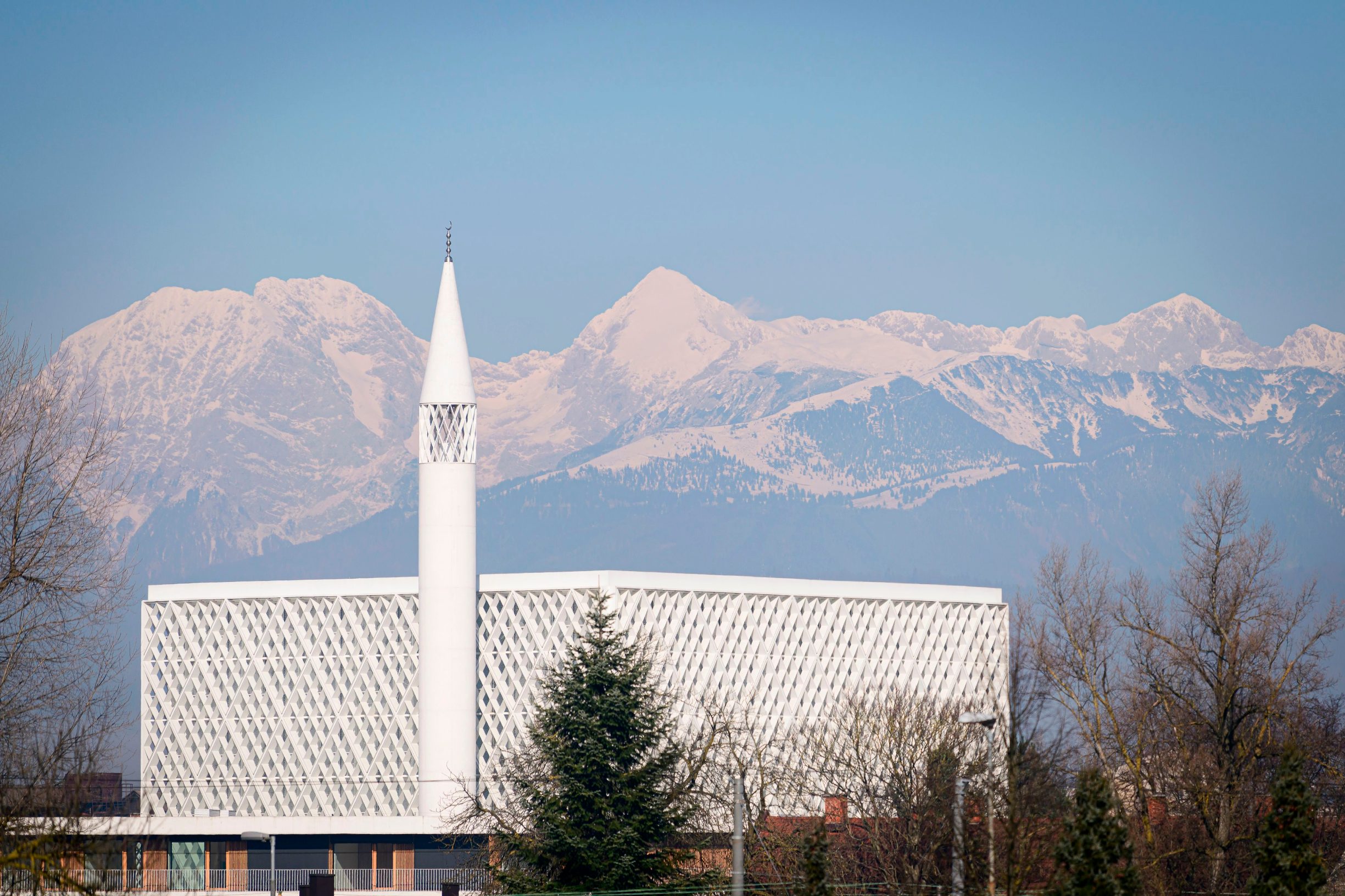 A taken on on January 29, 2020, shows Slovenia's first mosque in Ljubljana. - Slovenia's first mosque opened its doors in the capital Ljubljana on February 3, more than 50 years after the initial request to build it was made. Muslims in the predominantly Catholic Alpine country first filed a request to build a mosque in the late 1960s while Slovenia was still part of the former Communist Yugoslavia. The community received permission 15 years ago, but ran into opposition from right-wing politicians and groups, as well as financial troubles. (Photo by Jure Makovec / AFP)