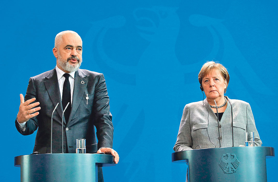 Albanski premijer Edi Rama i njemačka kancelarka Angela Merkel