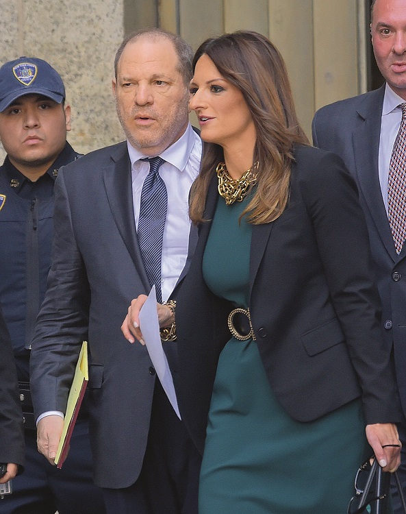 NEW YORK, NY - JULY 11:  Harvey Weinstein and his attorney Donna Rotunno come out of court on July 11, 2019 in New York City.  (Photo by Raymond Hall/GC Images)