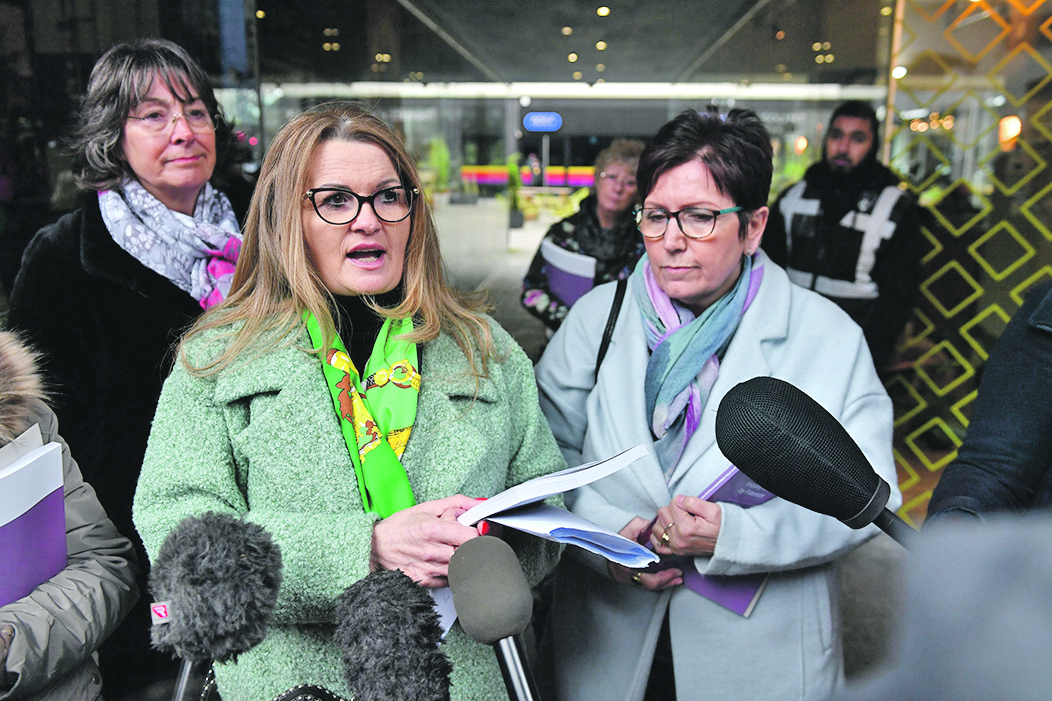 Tracey Smith (left) and Debbie Douglas give a statement to the media outside The Bond Company, Birmingham, after Inquiry chairman, the Right Rev Graham James, presented a report and its findings of the Ian Paterson inquiry., Image: 496384093, License: Rights-managed, Restrictions: , Model Release: no, Credit line: Jacob King / PA Images / Profimedia
