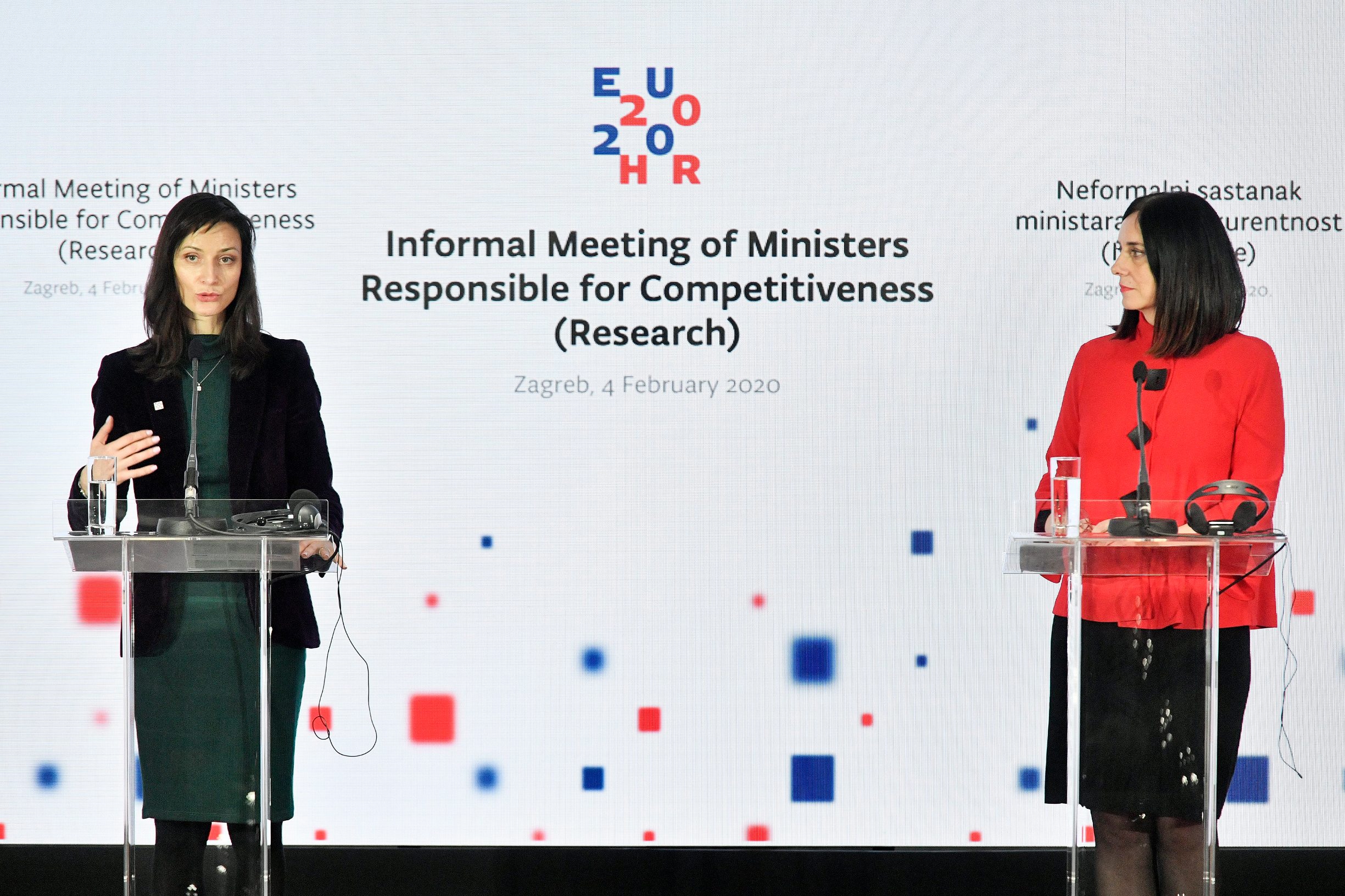 Croatian minister of science Blaženka Divjak and EU commissioner Mariya Gabriel