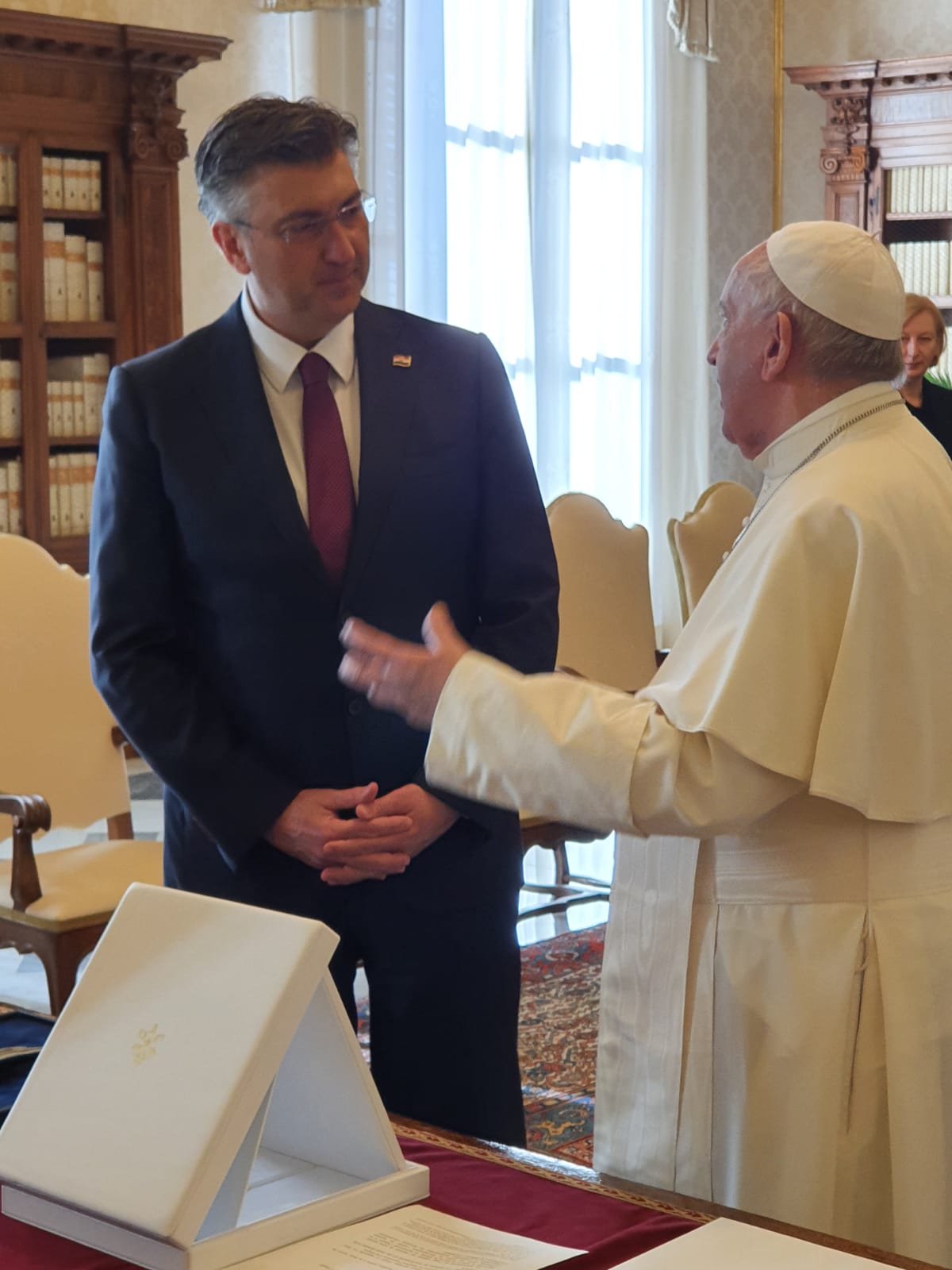 Razgovor pape Franje i hrvatskog premijera Andreja Plenkovića 