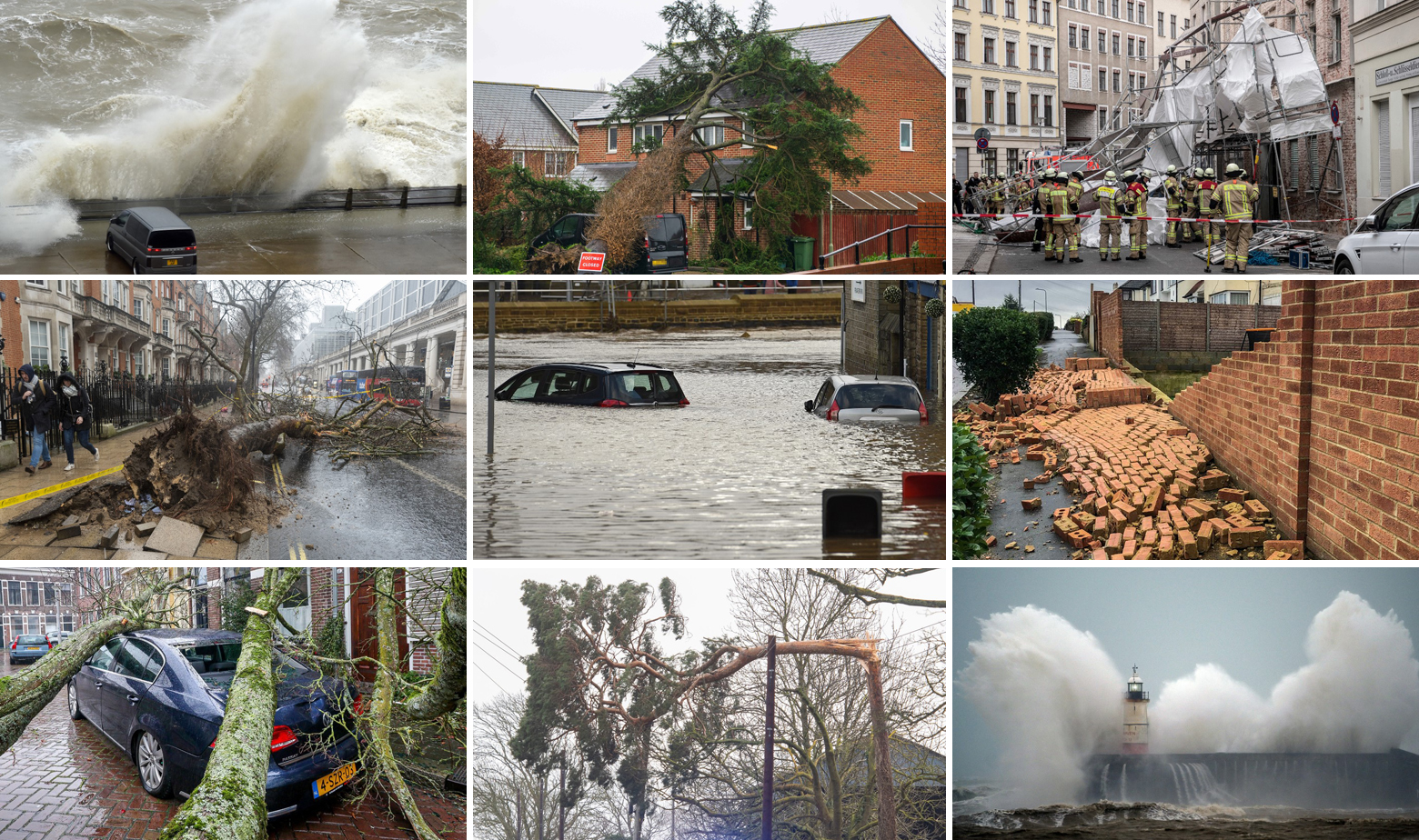 Šteta koju je oluja Ciara izazvala diljem Europe