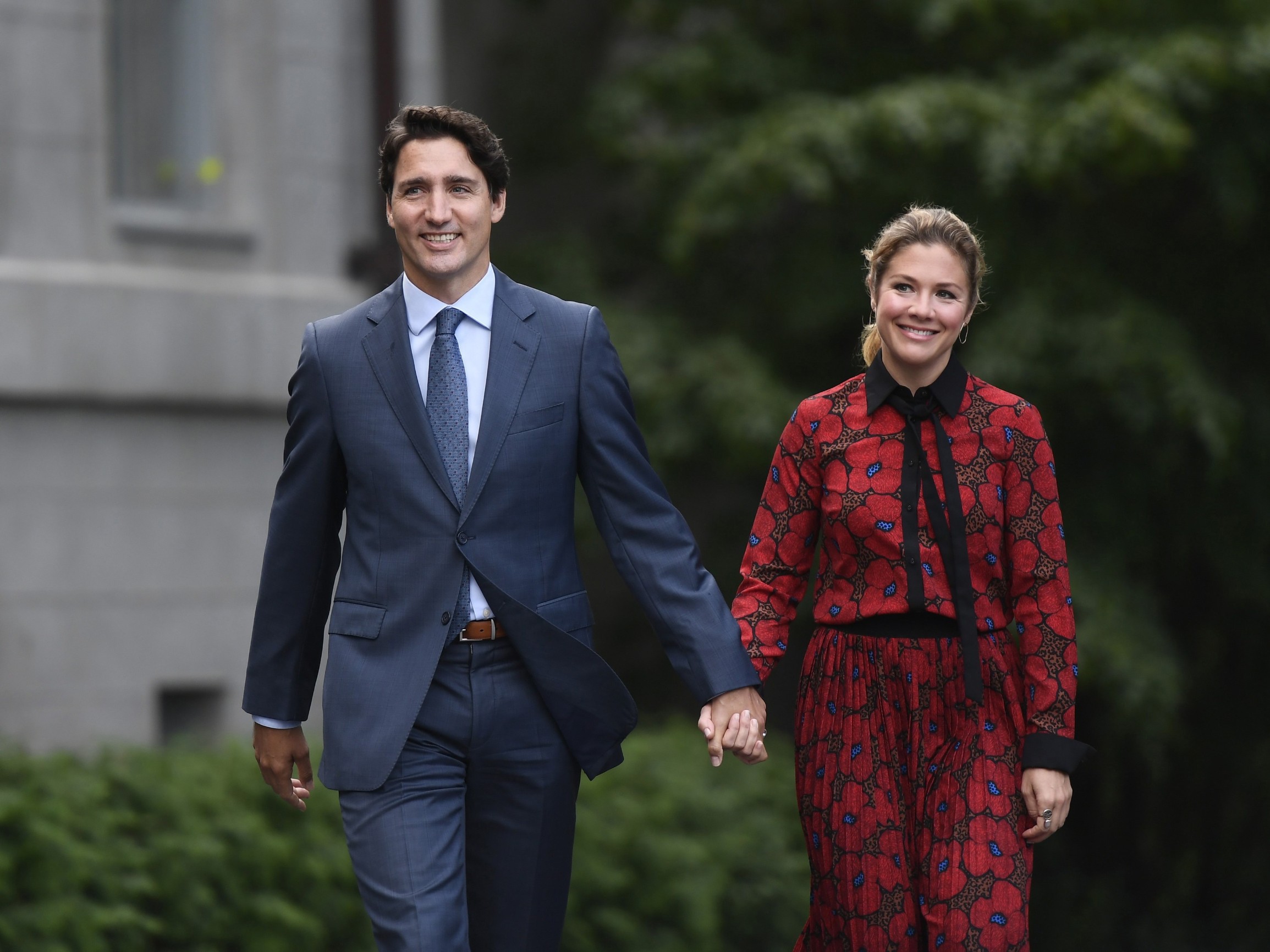 September 11, 2019, Ottawa, on, Canada: Prime Minister Justin Trudeau and Sophie Gregoire Trudeau arrive at Rideau Hall in Ottawa, Wednesday, Sept.11, 2019. Trudeau and his wife are in self-isolation over COVID-19 concerns, which has forced the cancellation of an in-person meeting of Canada's first ministers., Image: 505630050, License: Rights-managed, Restrictions: * Canada and U.S. RIGHTS OUT *, Model Release: no, Credit line: Justin Tang / Zuma Press / Profimedia