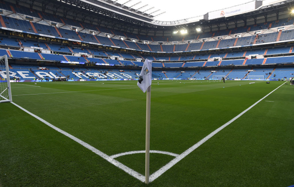 MADRID, SPAIN - FEBRUARY 06: A general view of  Estadio Santiago Bernabeu ahead of the Copa del Rey Quarter Final between Real Madrid and Real Sociedad at Estadio Santiago Bernabeu on February 06, 2020 in Madrid, Spain. (Photo by Denis Doyle/Getty Images)