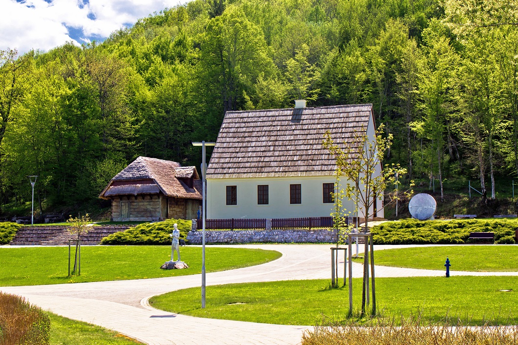 Nikola Tesla birth house memorial center in Smiljan, Lika, Croatia