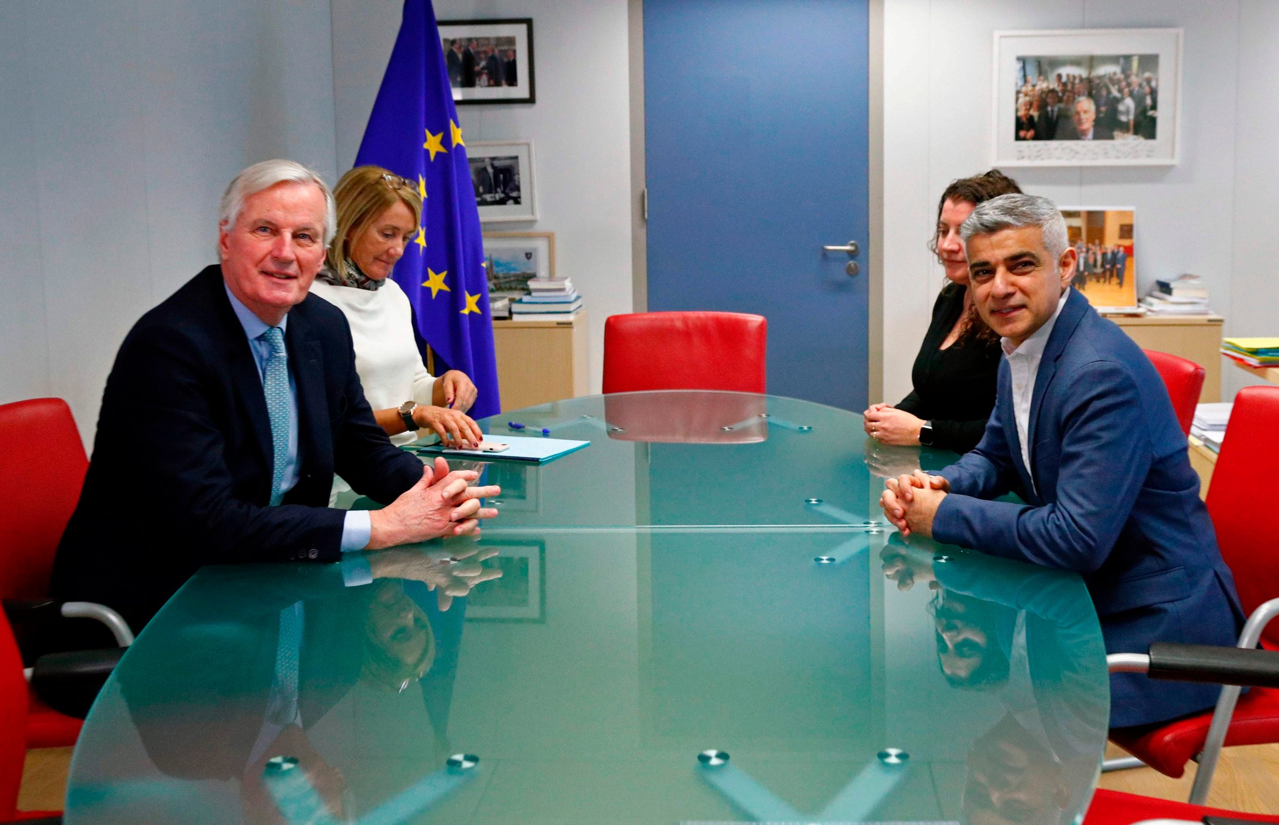 Michel Barnier, pregovorač EU i Sadiq Khan, gradonačelnik Londona, veliki protivnik Brexita