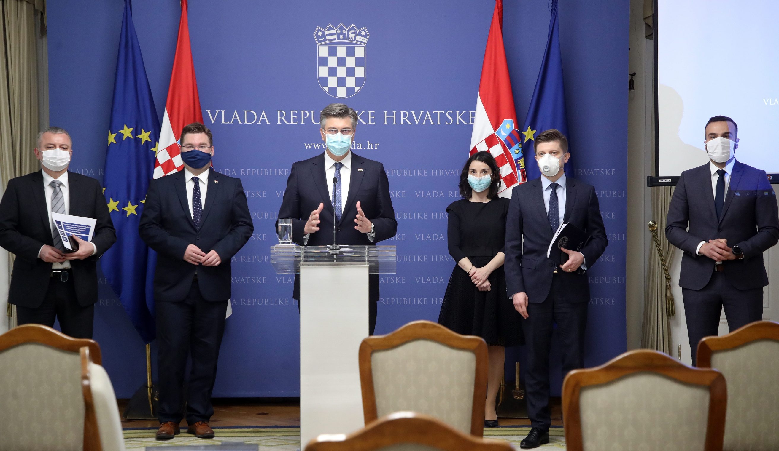 Darko Horvat, Marko Pavić, Andrej Plenković, Marija Vučković, Zdravko Marić i Josip Aladrović