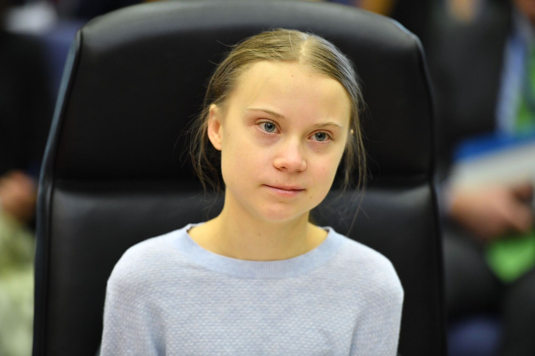 BRUSSELS, BELGIUM - MARCH 04: Swedish environmentalist Greta Thunberg attends a meeting at the invitation of President of the European Commission Ursula von der Leyen as they announce a new EU climate deal, at the European Commission on March 4, 2020 in Brussels, Belgium. (Photo by Leon Neal/Getty Images)
