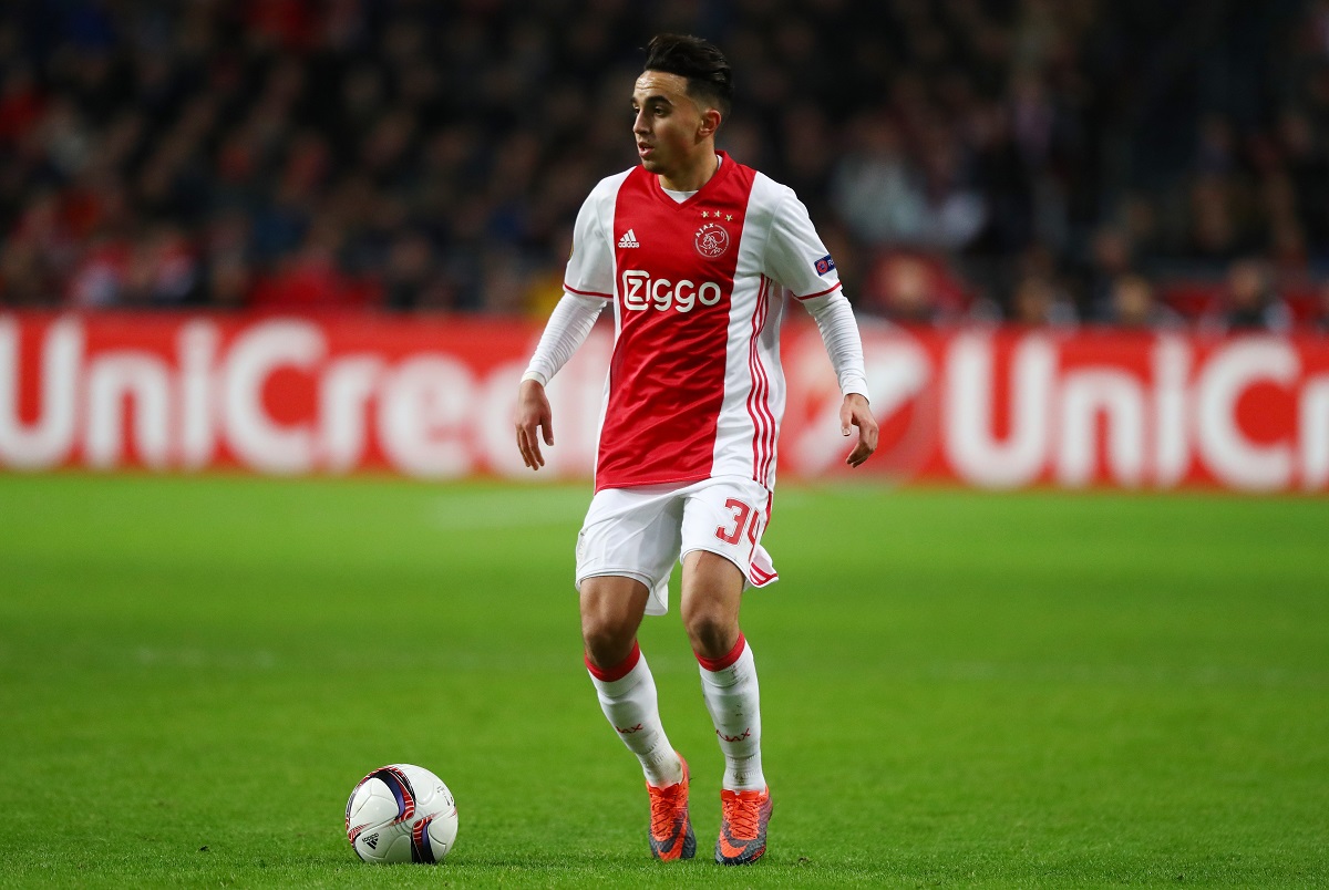 AMSTERDAM, NETHERLANDS - NOVEMBER 24:  Abdelhak Nouri of Ajax in action during the UEFA Europa League Group G match between AFC Ajax and Panathinaikos FC at Amsterdam Arena on November 24, 2016 in Amsterdam, Netherlands.  (Photo by Dean Mouhtaropoulos/Getty Images)