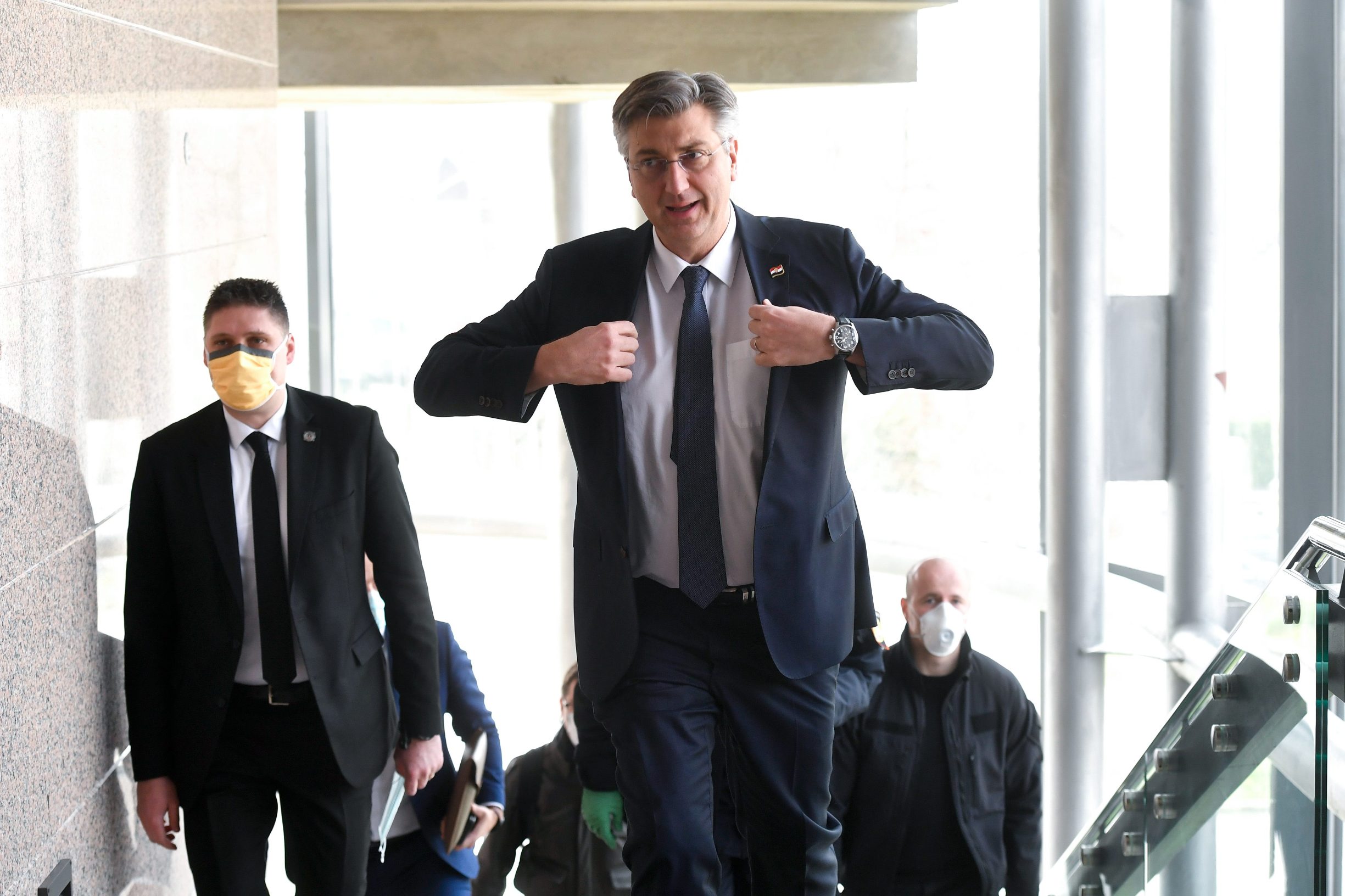 Prime Minister Andrej Plenkovic coming at a meeting of the Economic and Social Council 