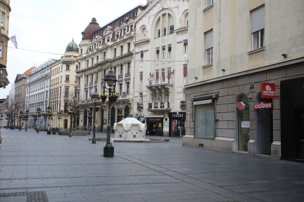 Prazna Knez Mihajlova ulica u Beogradu