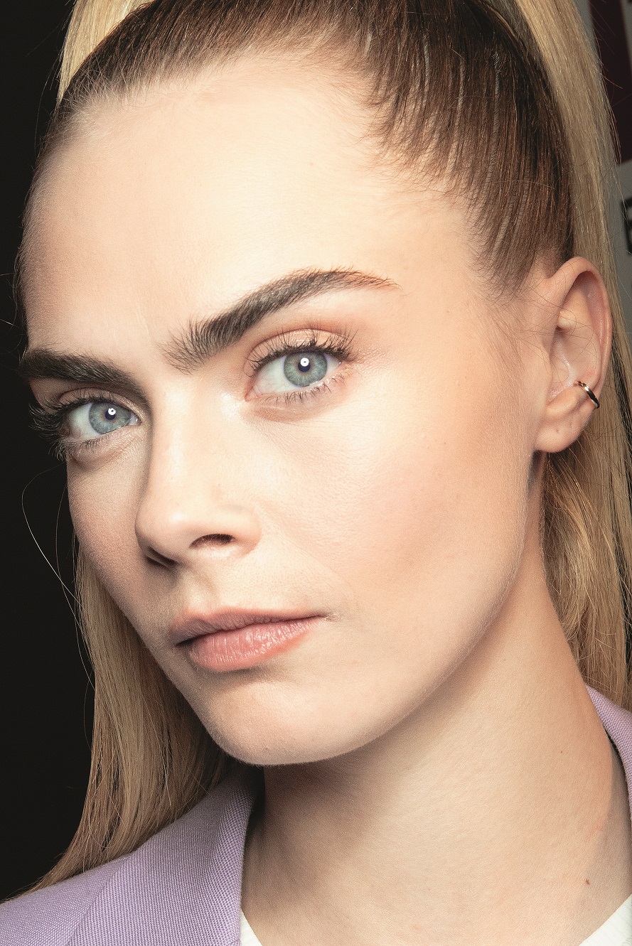 MILAN, ITALY - FEBRUARY 23: Cara Delevigne is seen backstage at the Boss fashion show on February 23, 2020 in Milan, Italy. (Photo by Rosdiana Ciaravolo/Getty Images)