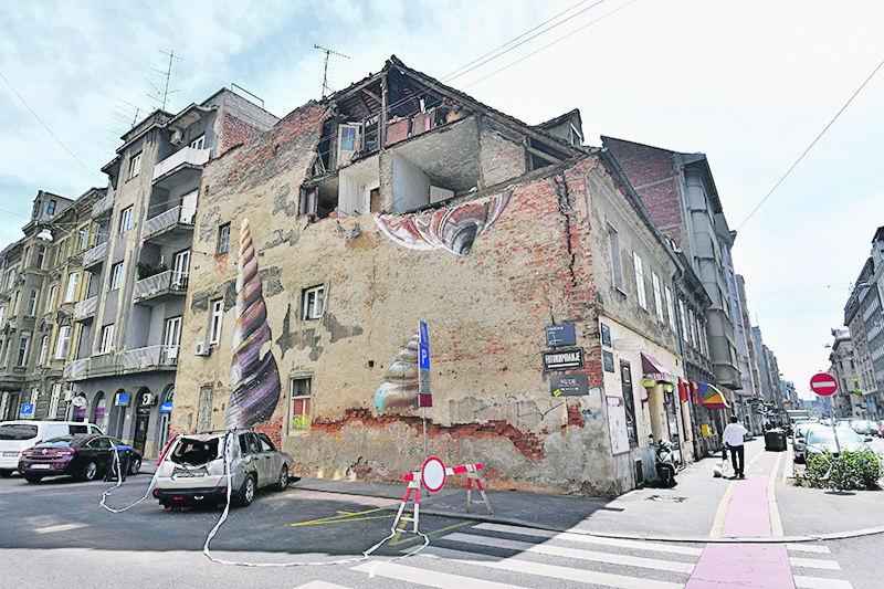 Zagreb, 210420.
Centar grada mjesec dana nakon potresa.
Na fotografiji: Djordjiceva ulica.
Foto: Boris Kovacev / CROPIX